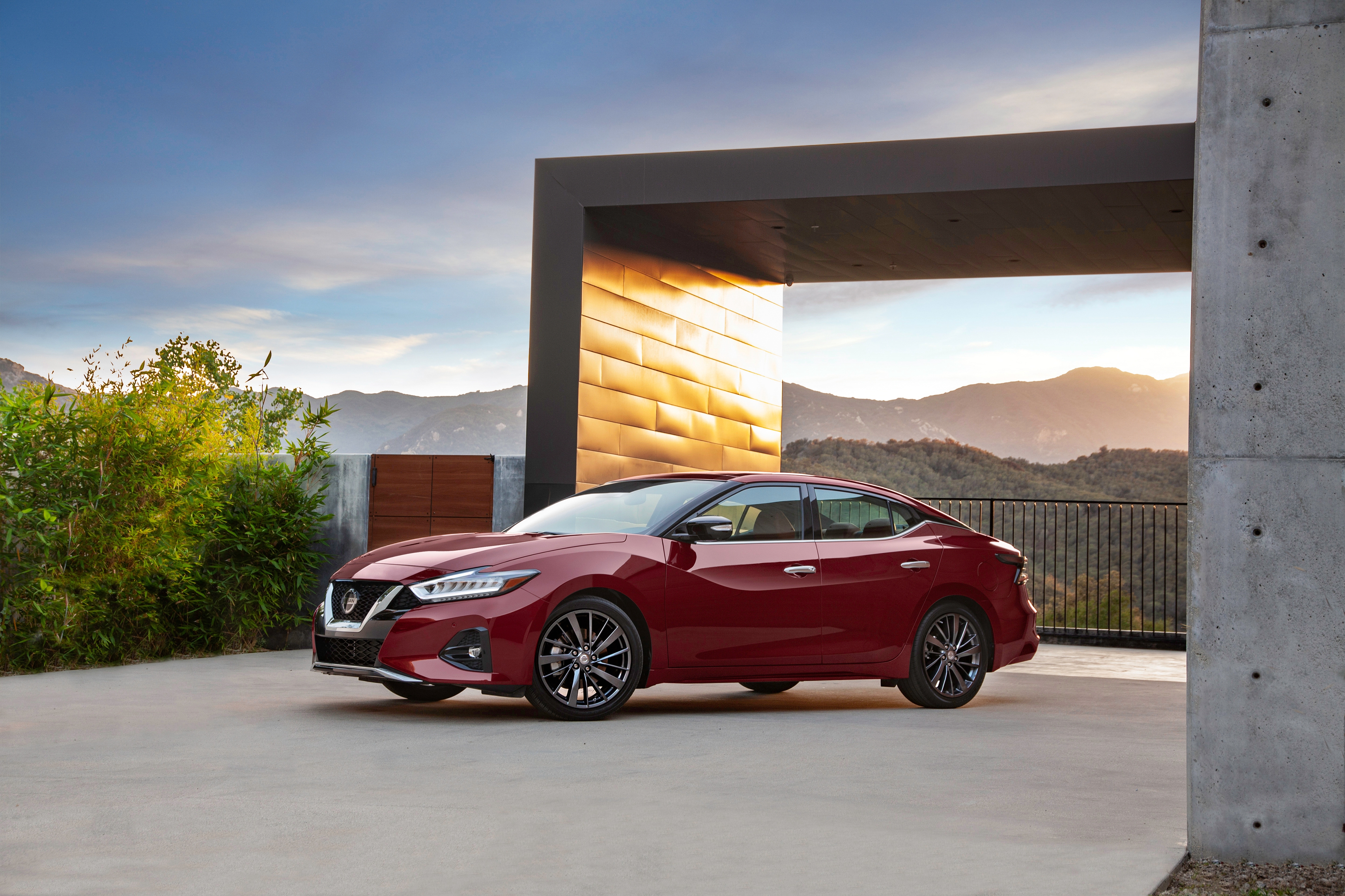 Free photo Nissan maxima cherry color