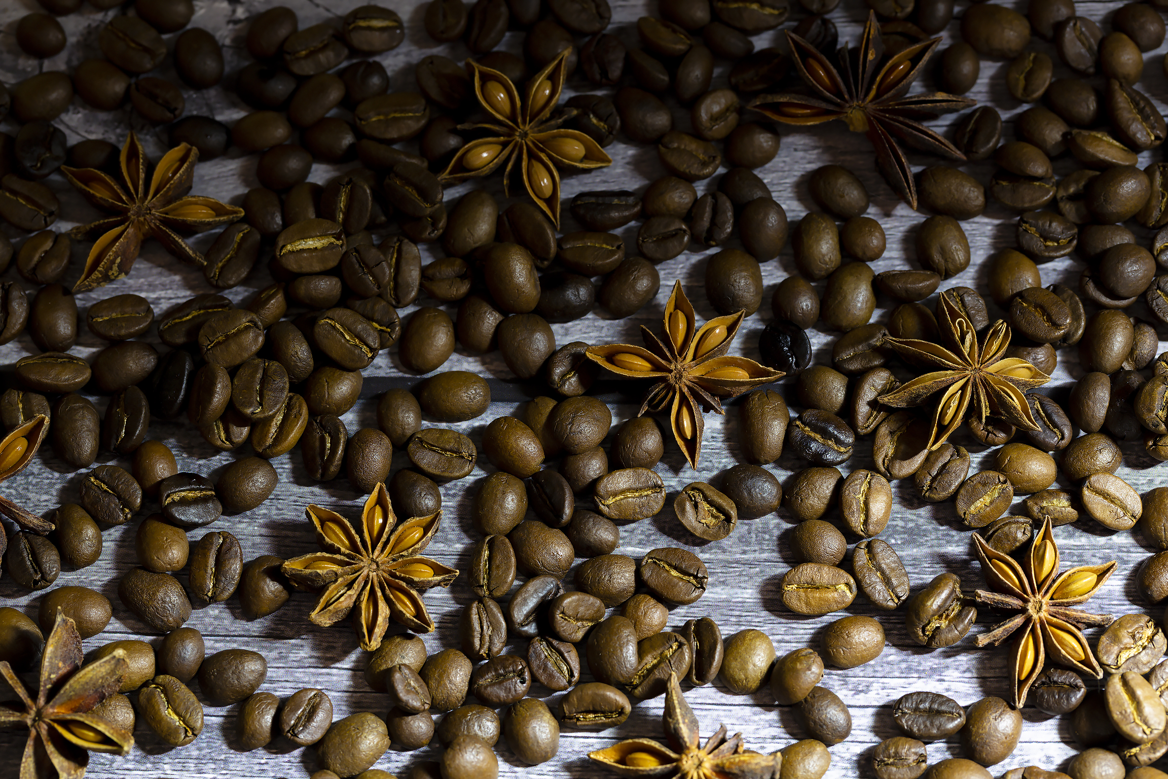 Coffee beans and aniseed