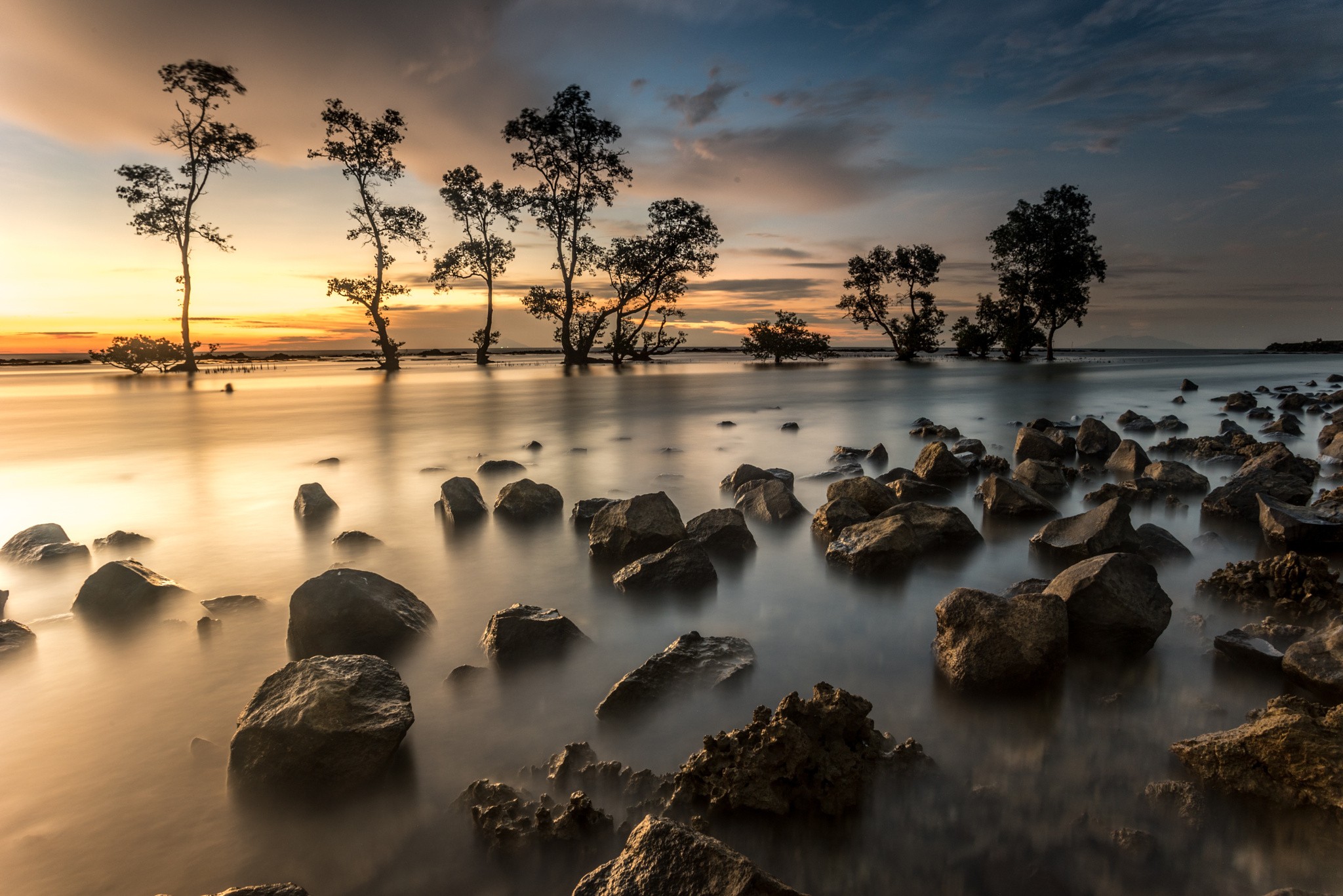 Free photo Indonesian sunset