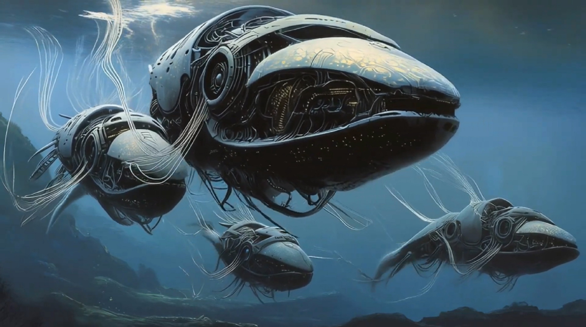 Бесплатное фото Подводные амфибии