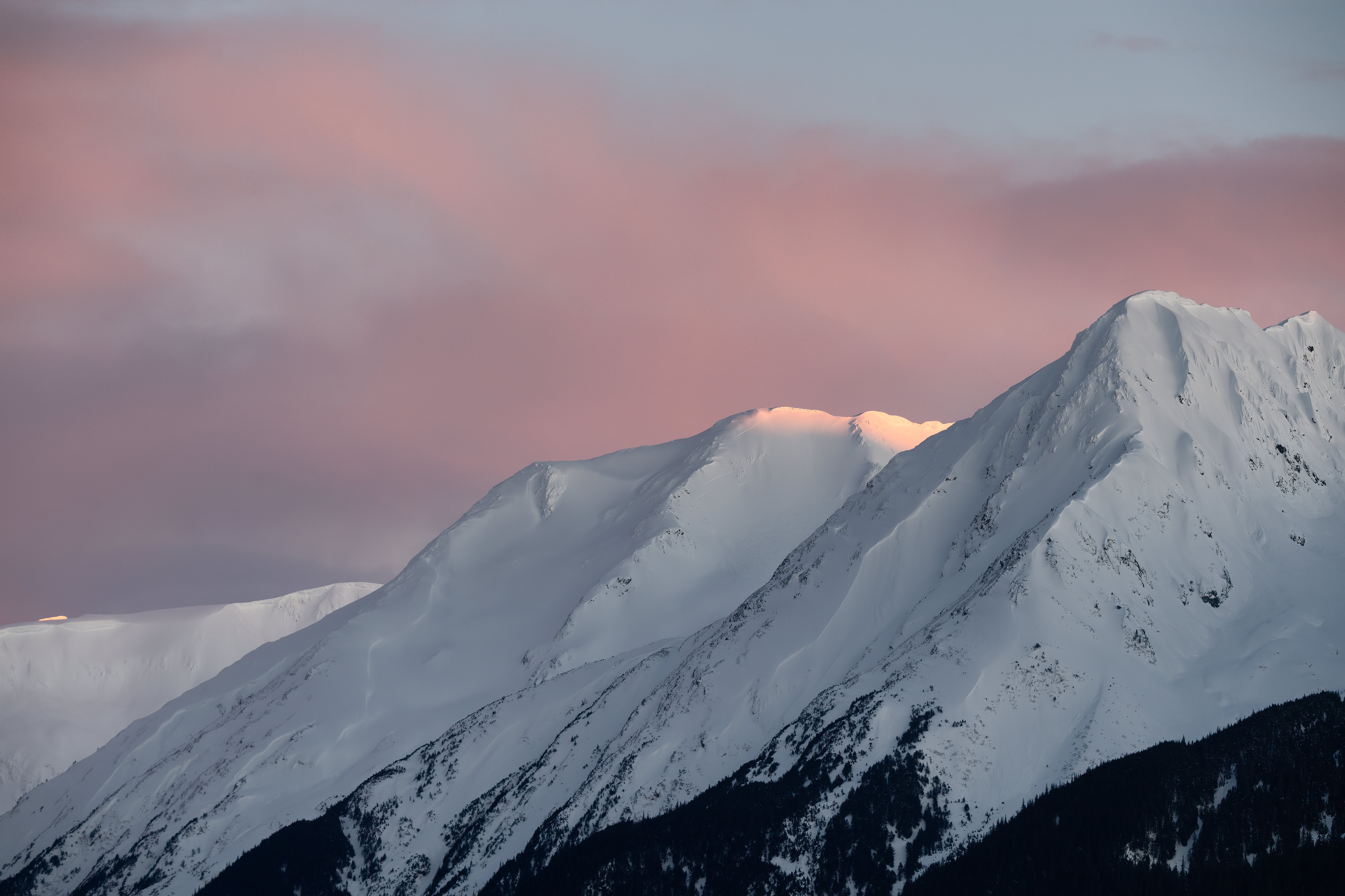 Wallpapers wallpaper snowy mountain edge slope on the desktop