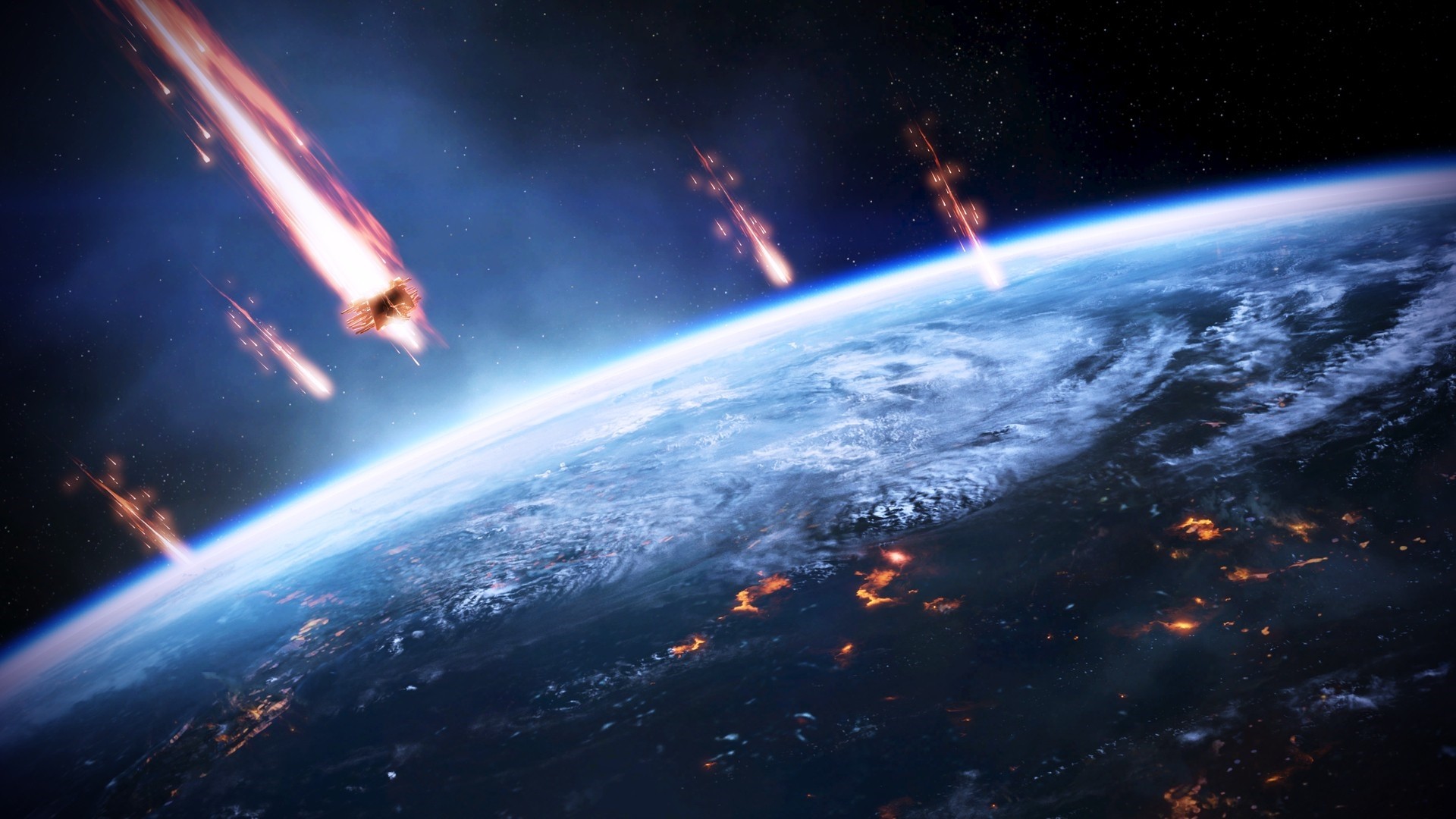 Wallpapers Mass Effect planet space on the desktop