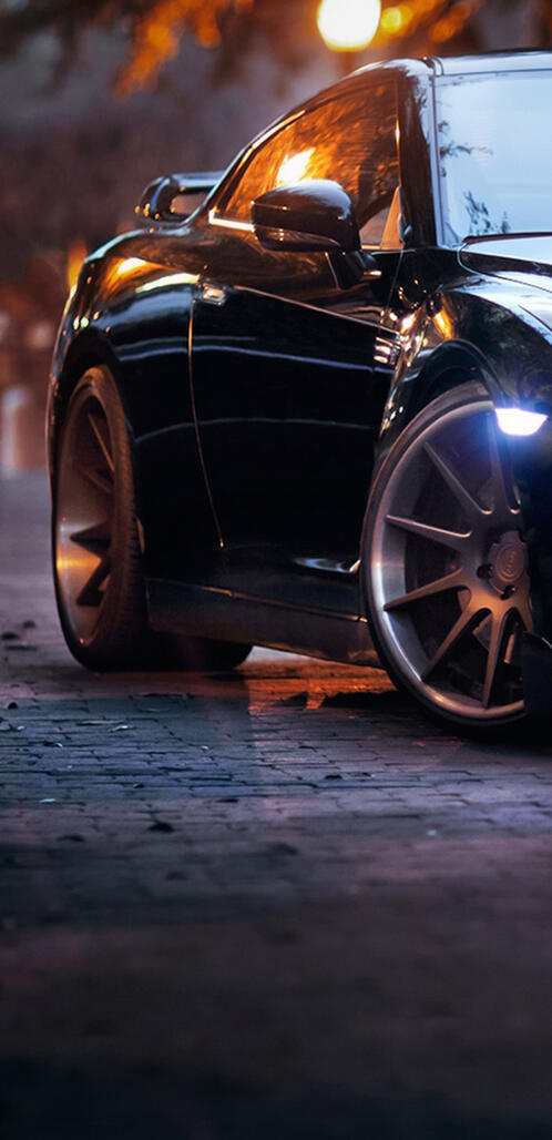 Бесплатное фото Черный nissan gtr