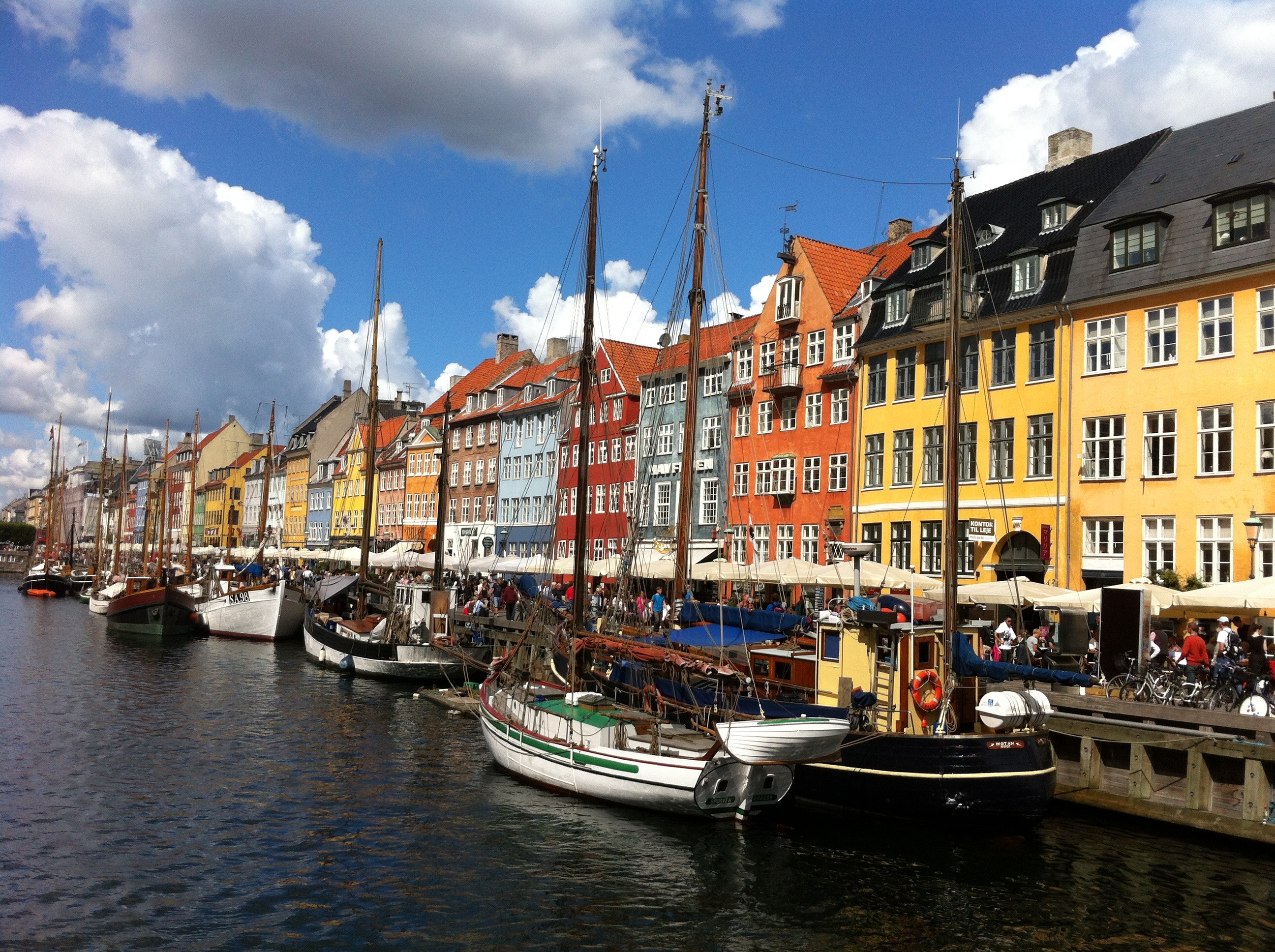 Free photo Boats in a waterway in Denmark