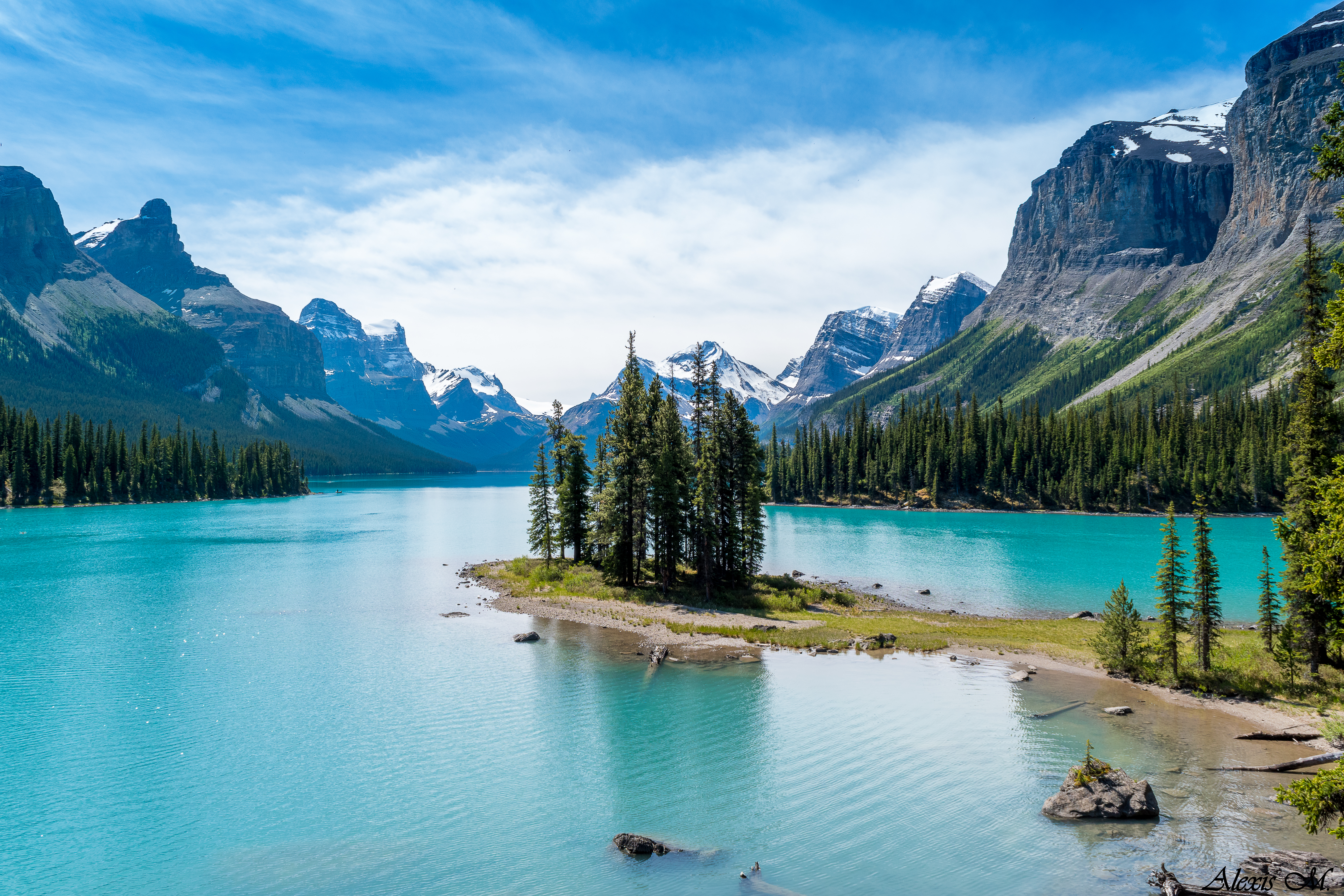 Wallpapers spirit Island Spirit Island Jasper National Park on the desktop