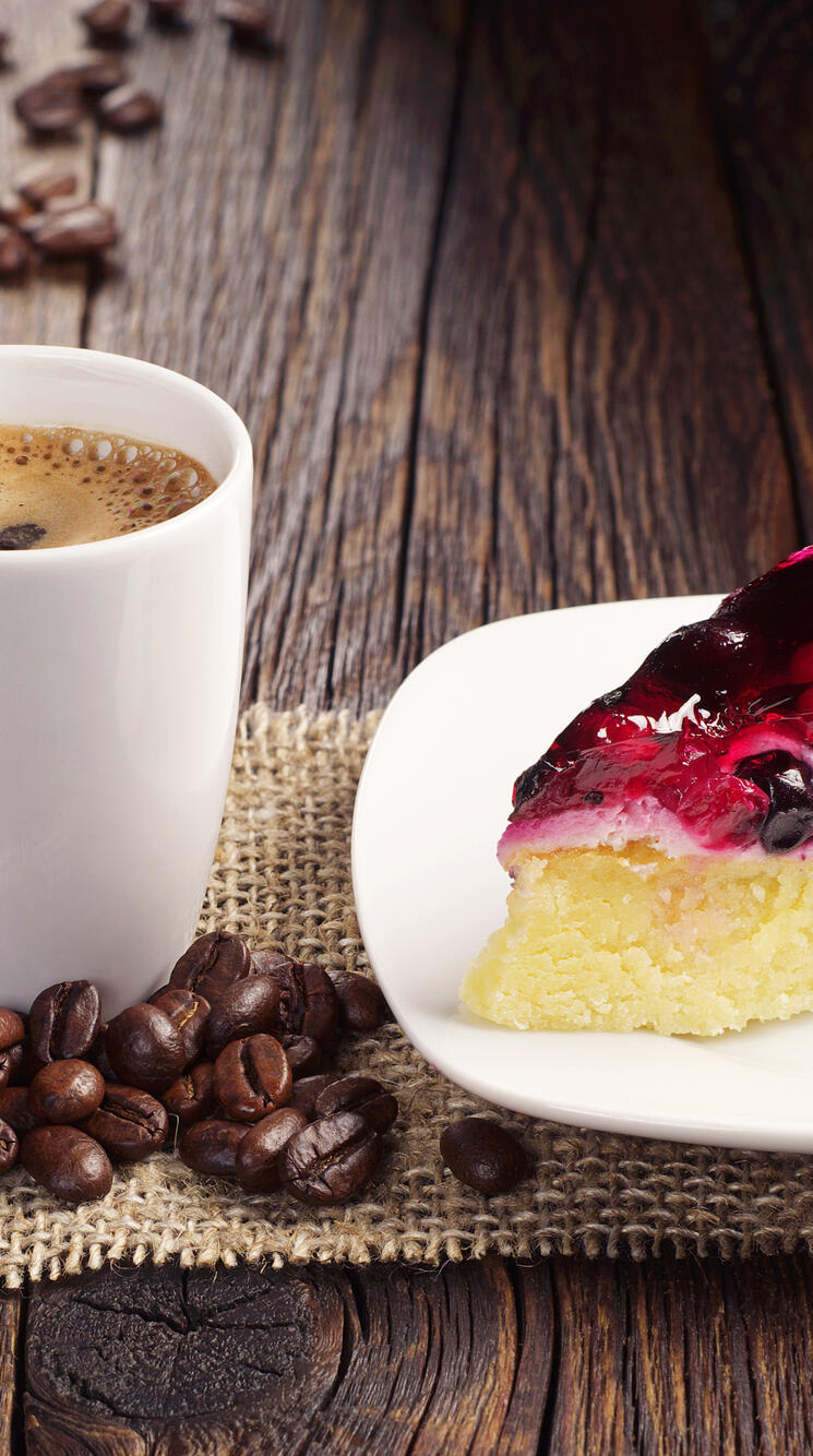 Cake and coffee stock image. Image of latte, dessert - 61907375