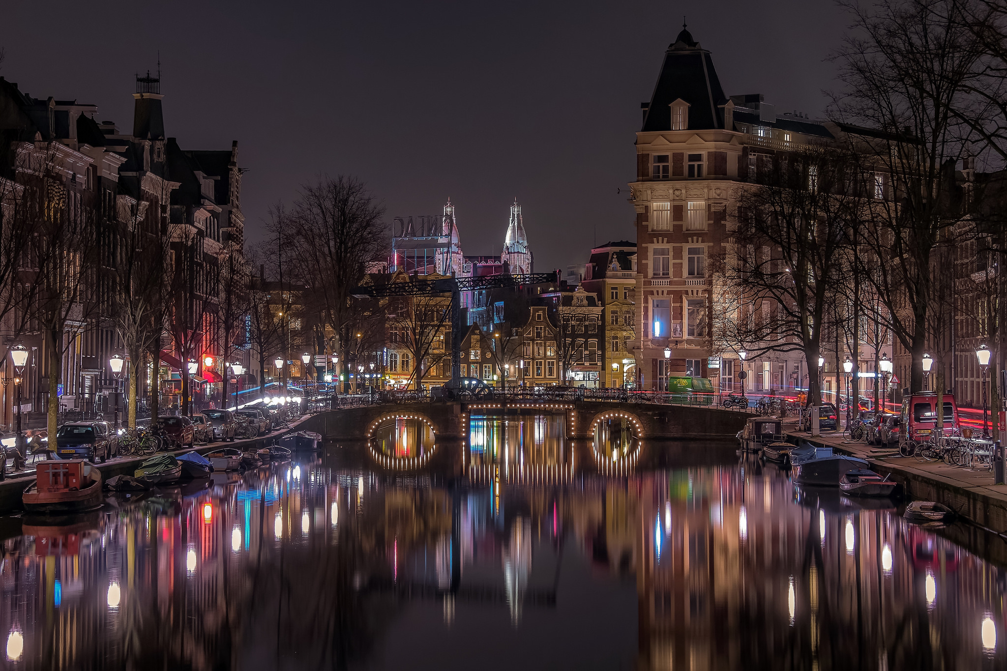 桌面上的壁纸阿姆斯特丹 反射 河流