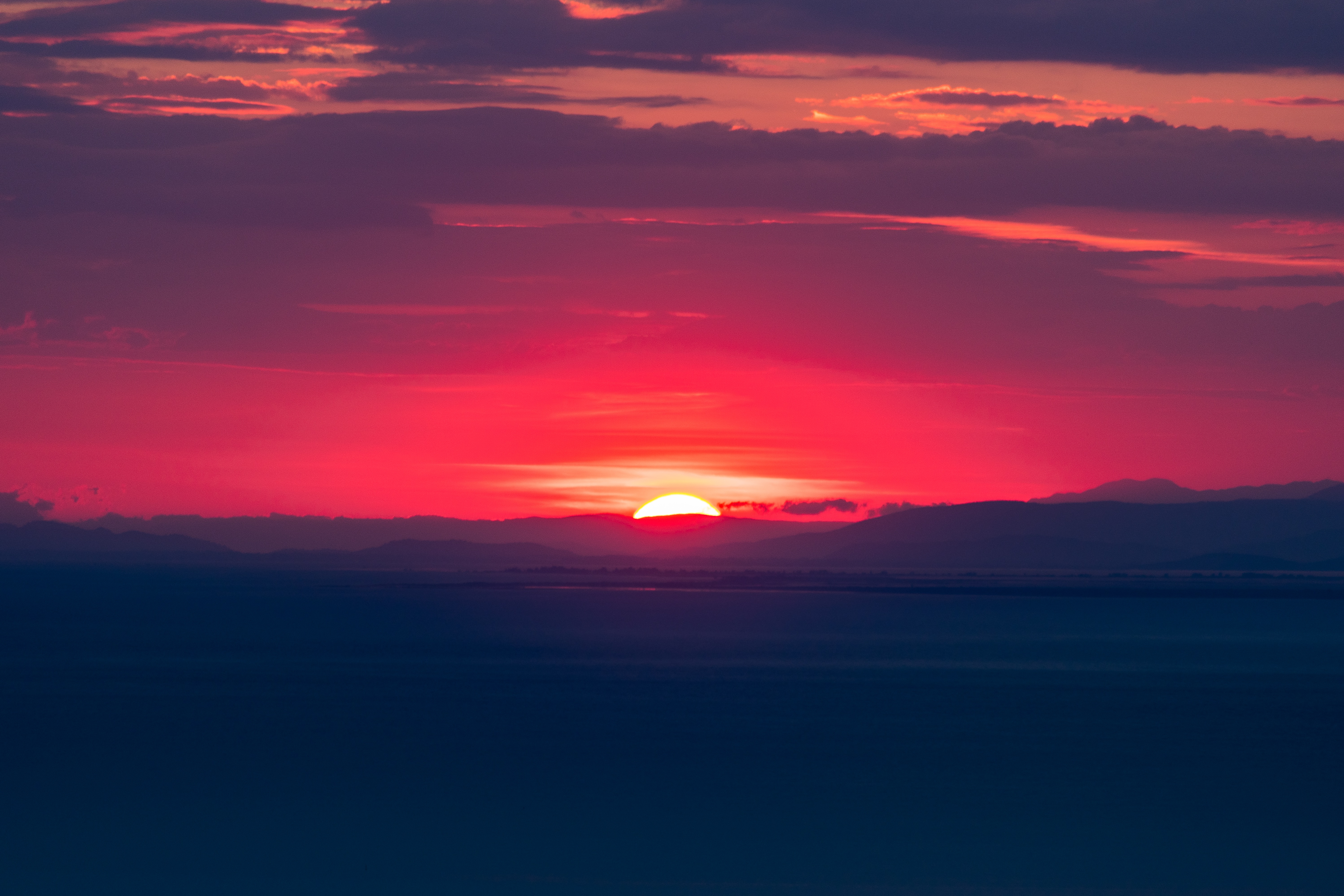 Wallpapers sunset sky Greece on the desktop