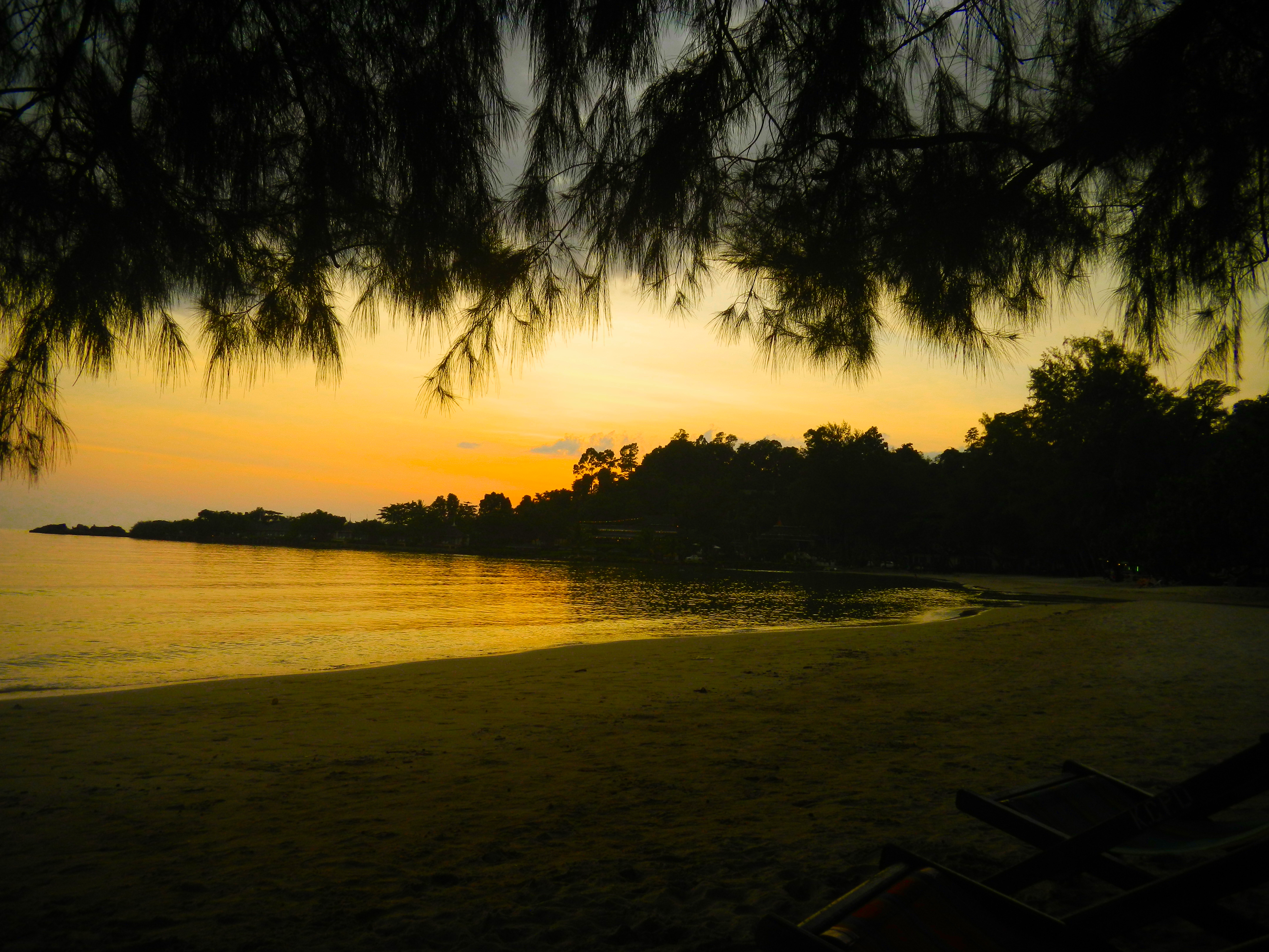 Free photo The seaside at sunset