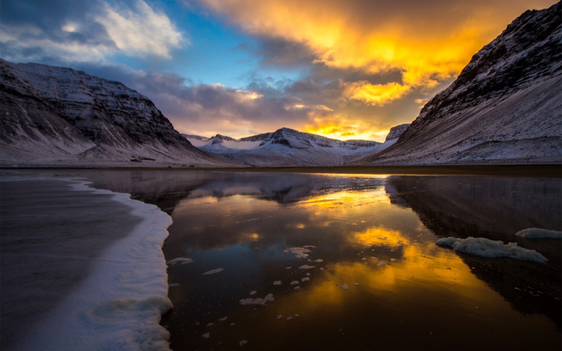 桌面上的壁纸大自然 斜阳 景观