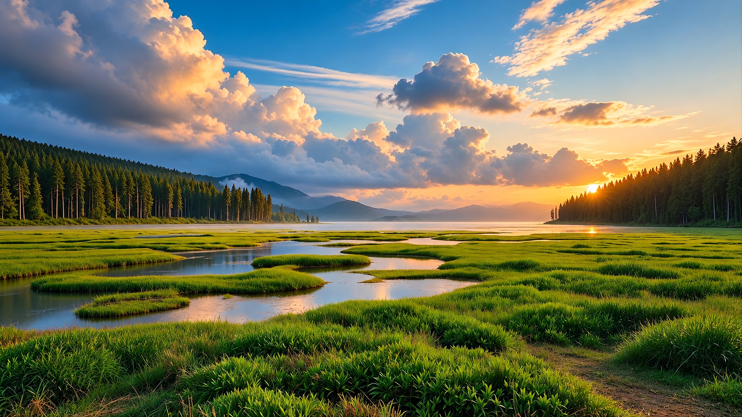 Free photo Ai luscious Siberian landscape