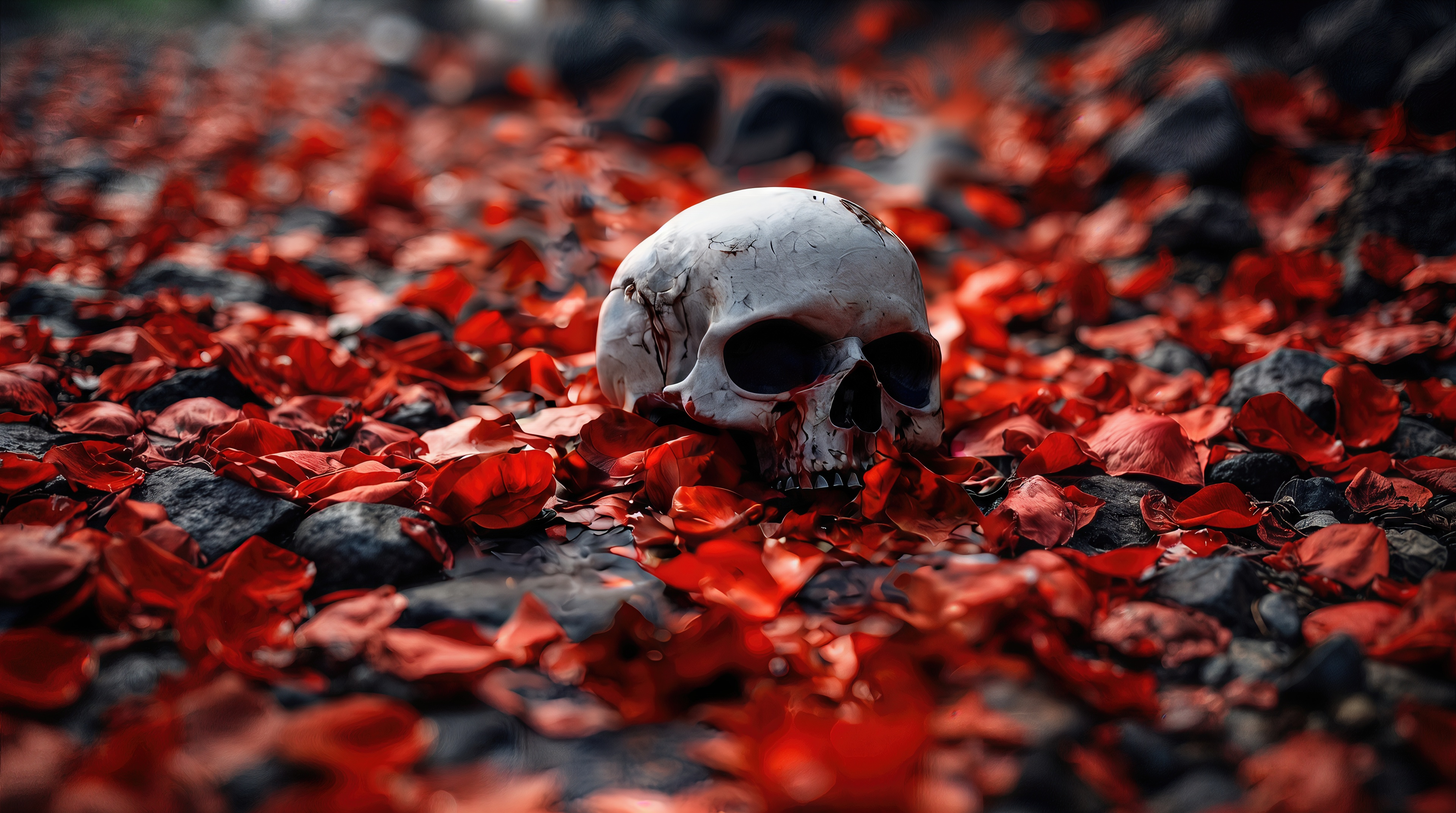 The transience of life, the inevitability of fading beauty, the concept of memento mori, the delicate balance of love and death.