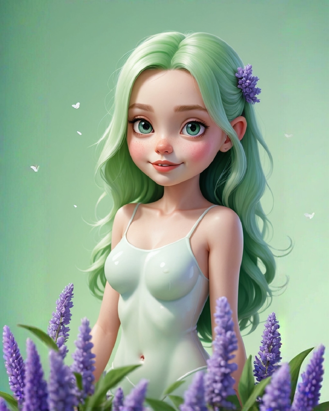 免费照片卡通薰衣草仙女