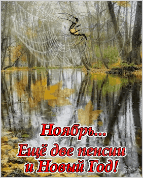 Postcard on the theme november nature fallen leaves download for free