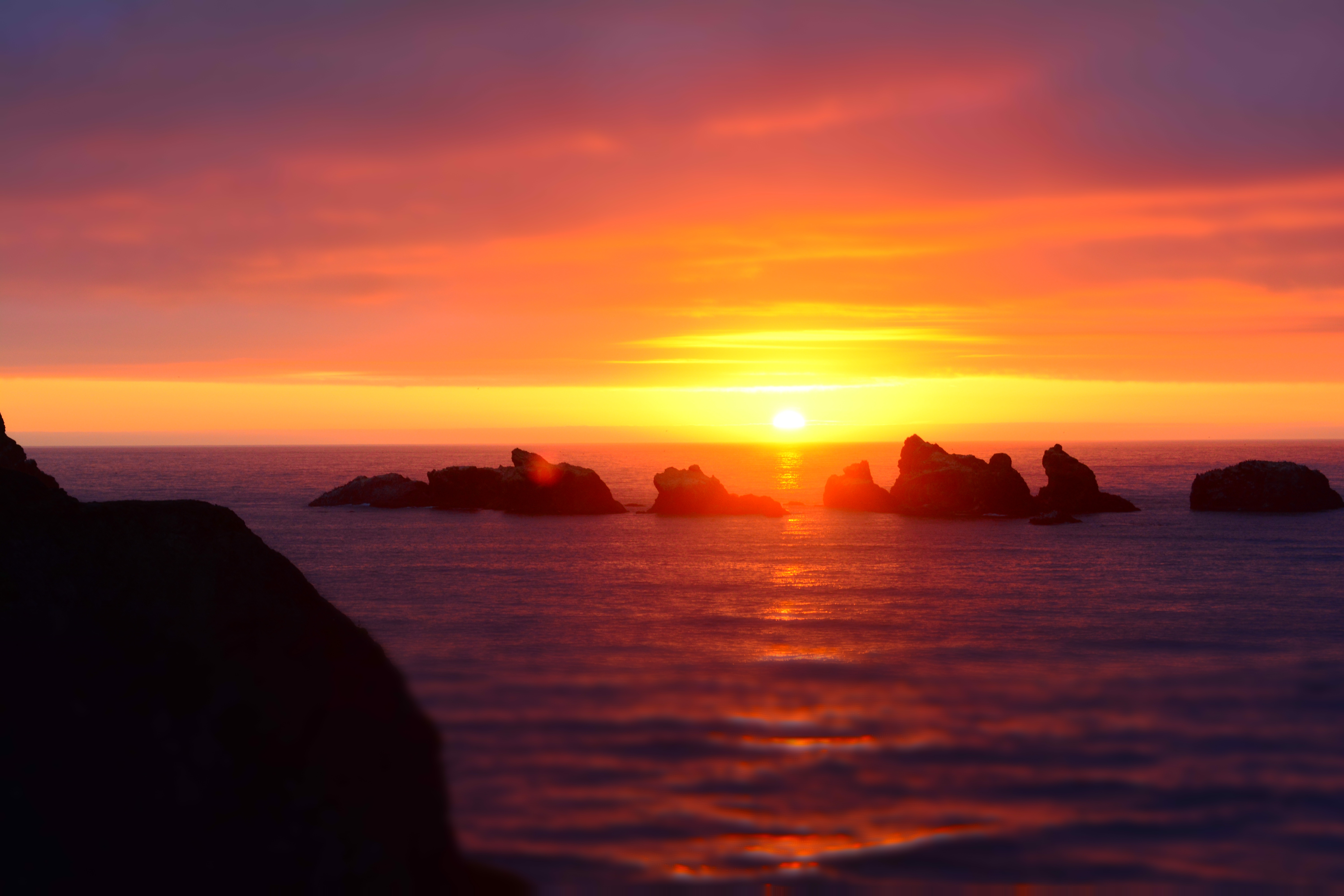 Free photo Seascape: The farewell of the sun