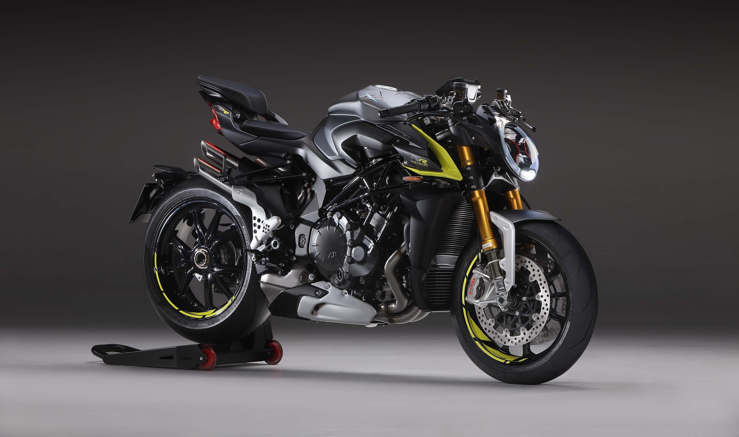 mv agusta brutale 2020 motorcycle on dark background