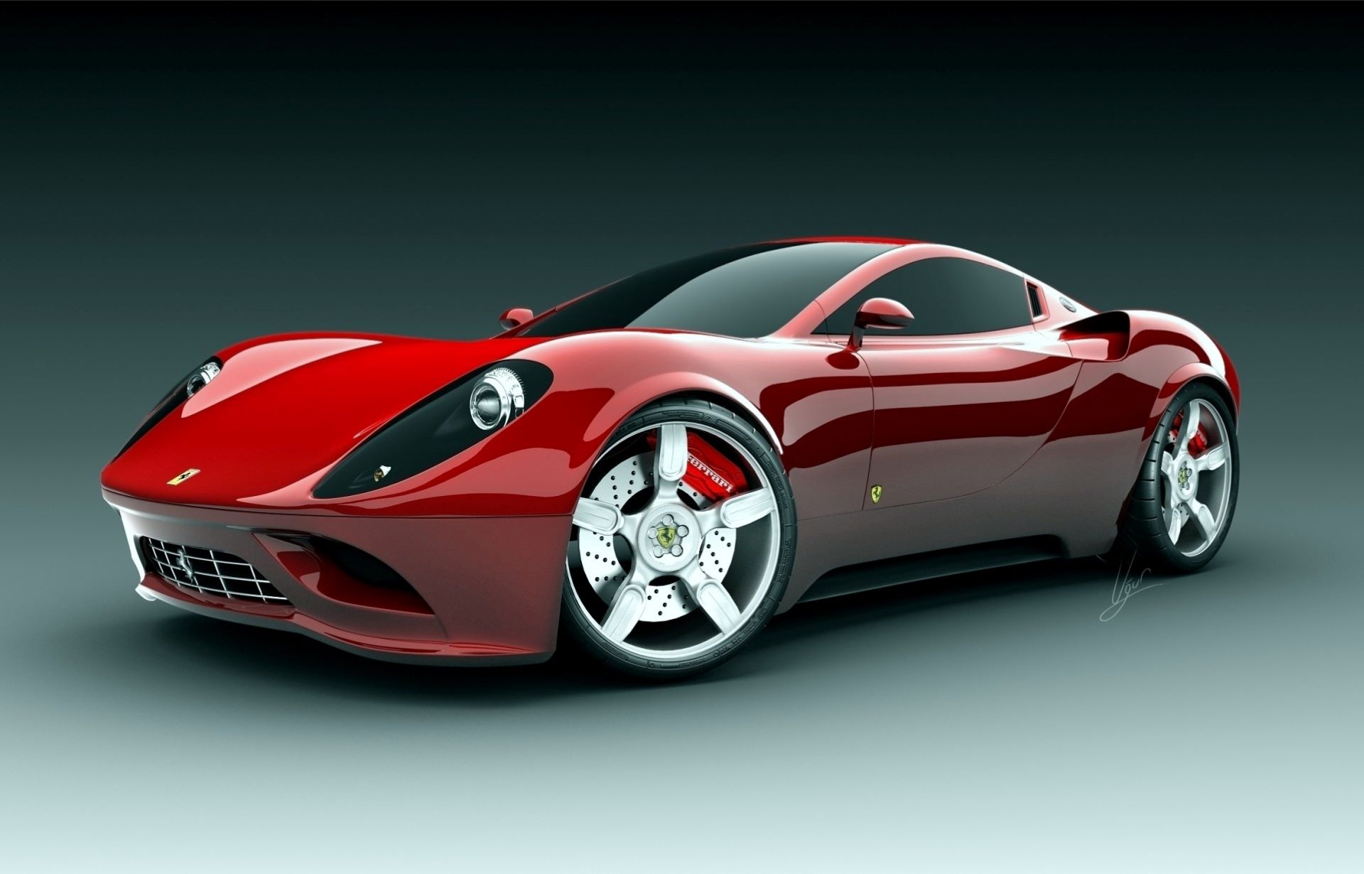 Бесплатное фото Красная авто Ferrari