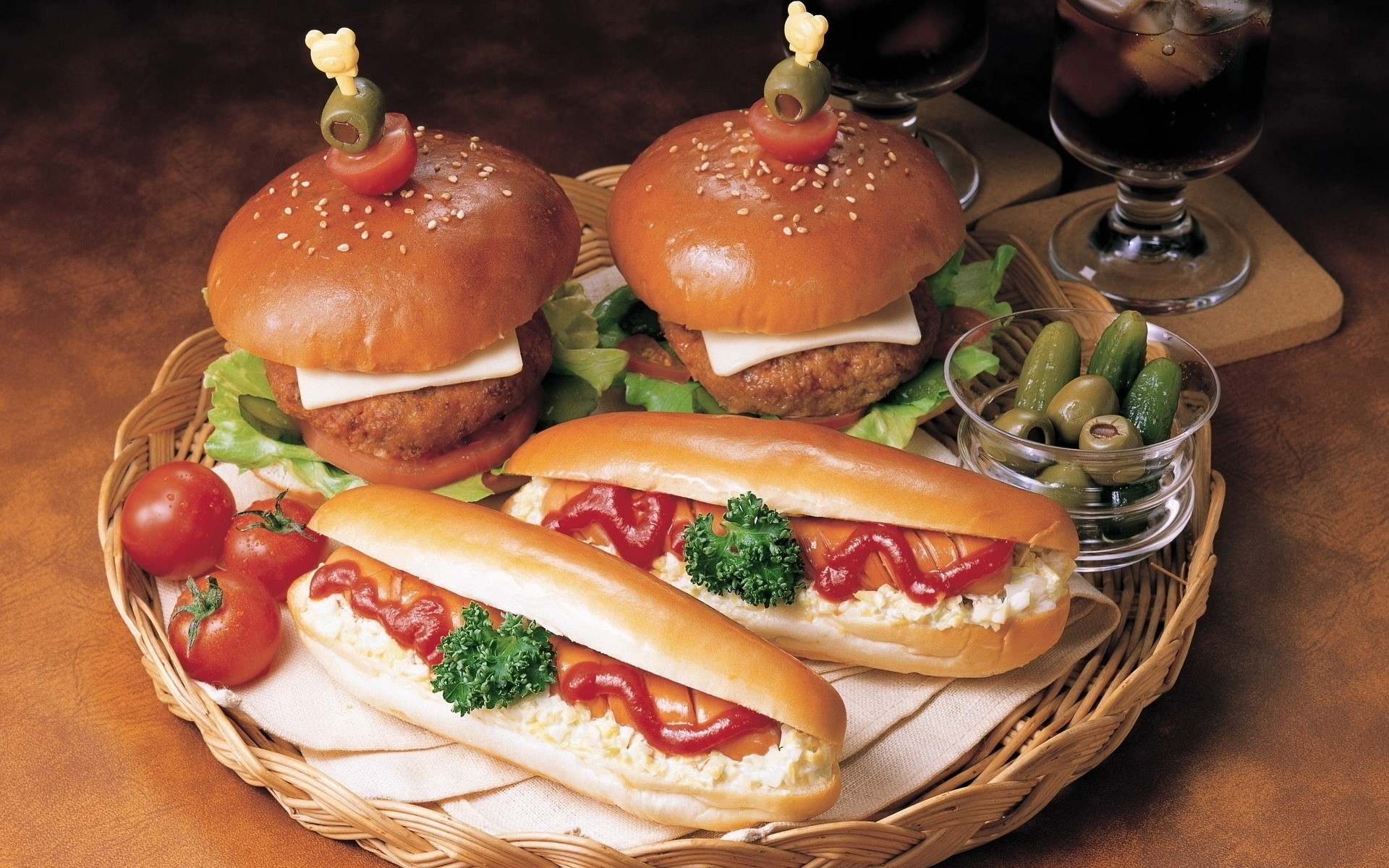Wallpapers sandwiches hot dogs meat on the desktop