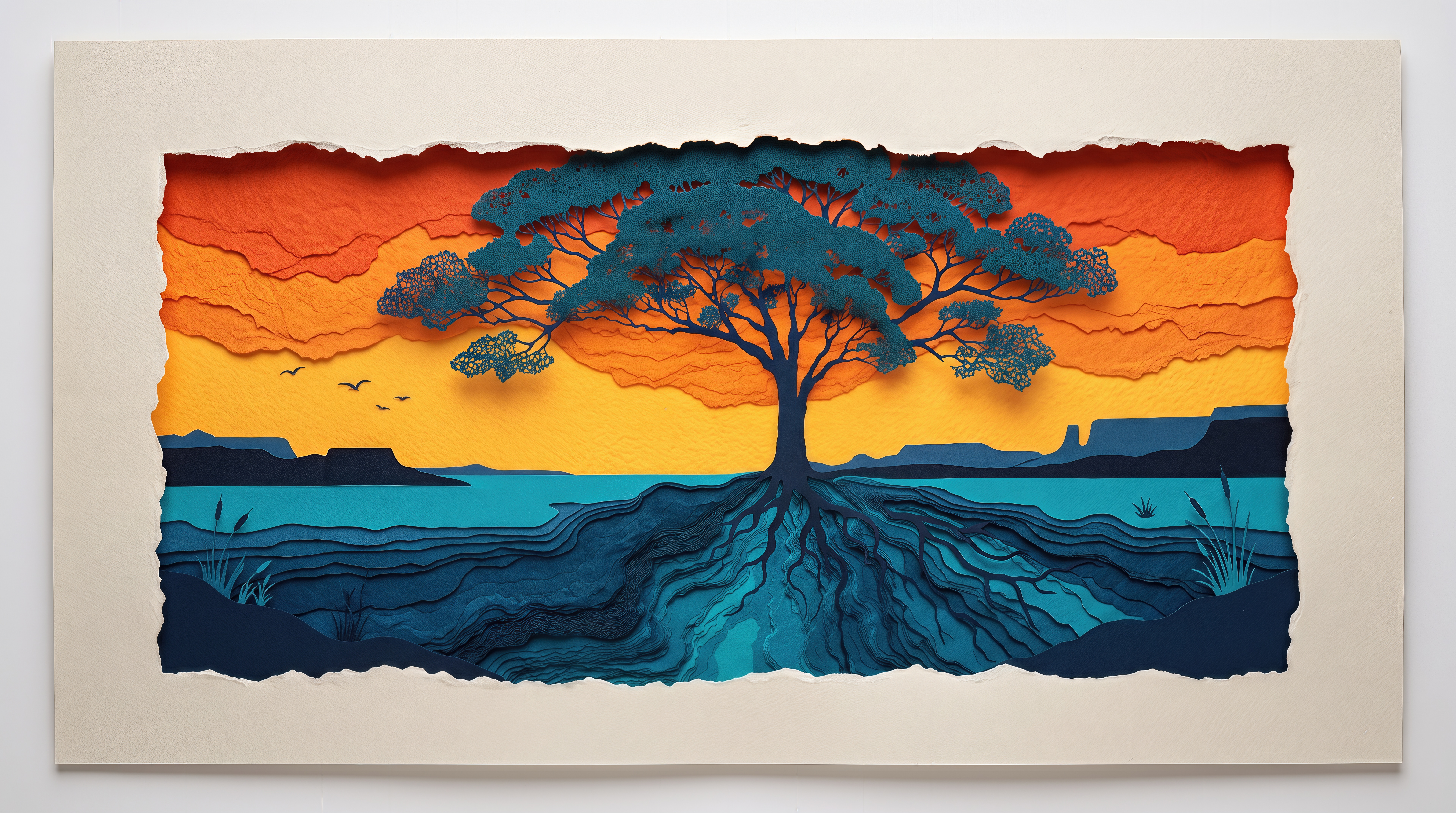 Wallpapers picture panel multilayer on the desktop