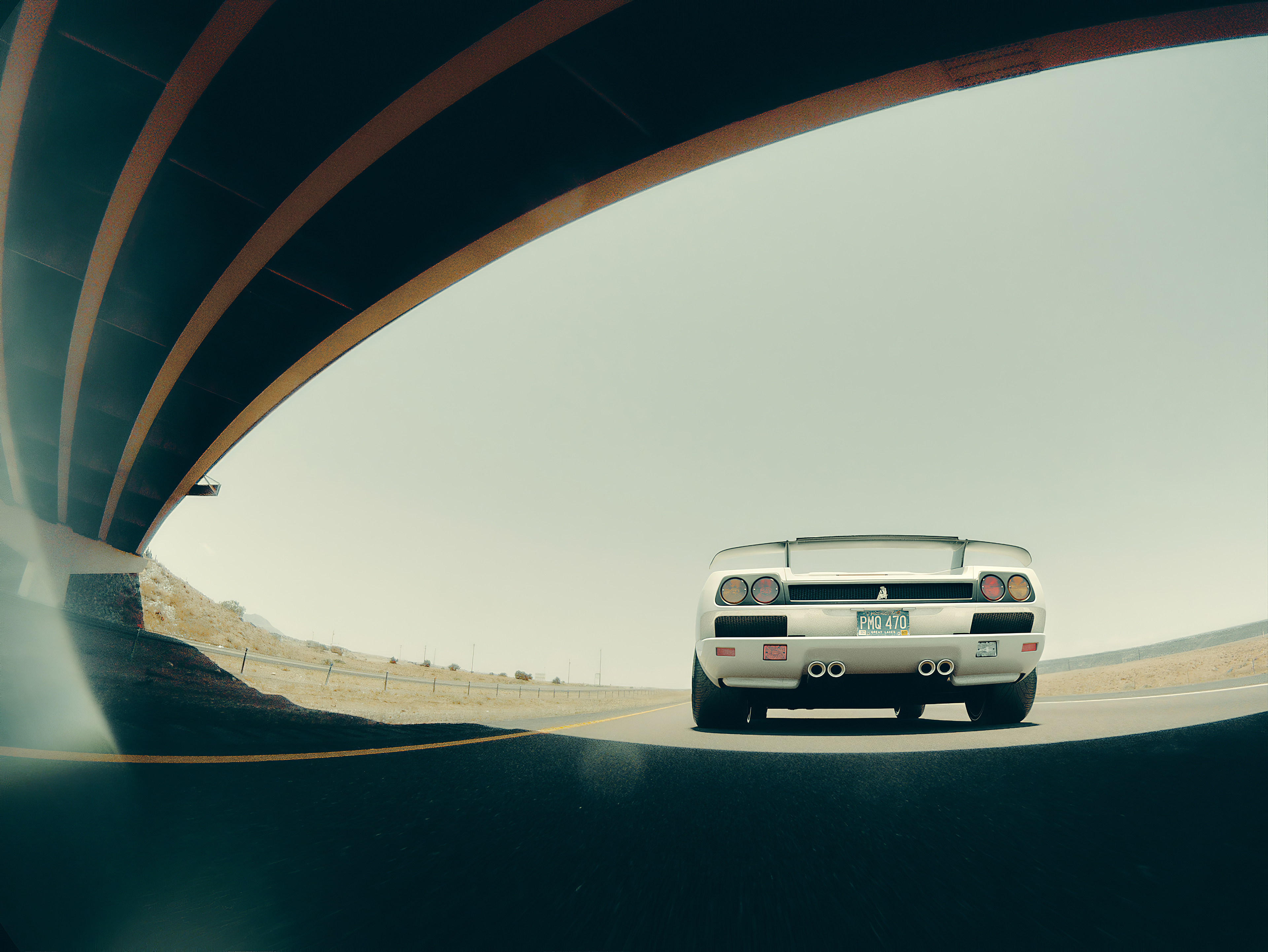 Free photo Wallpaper with white lamborghini diablo