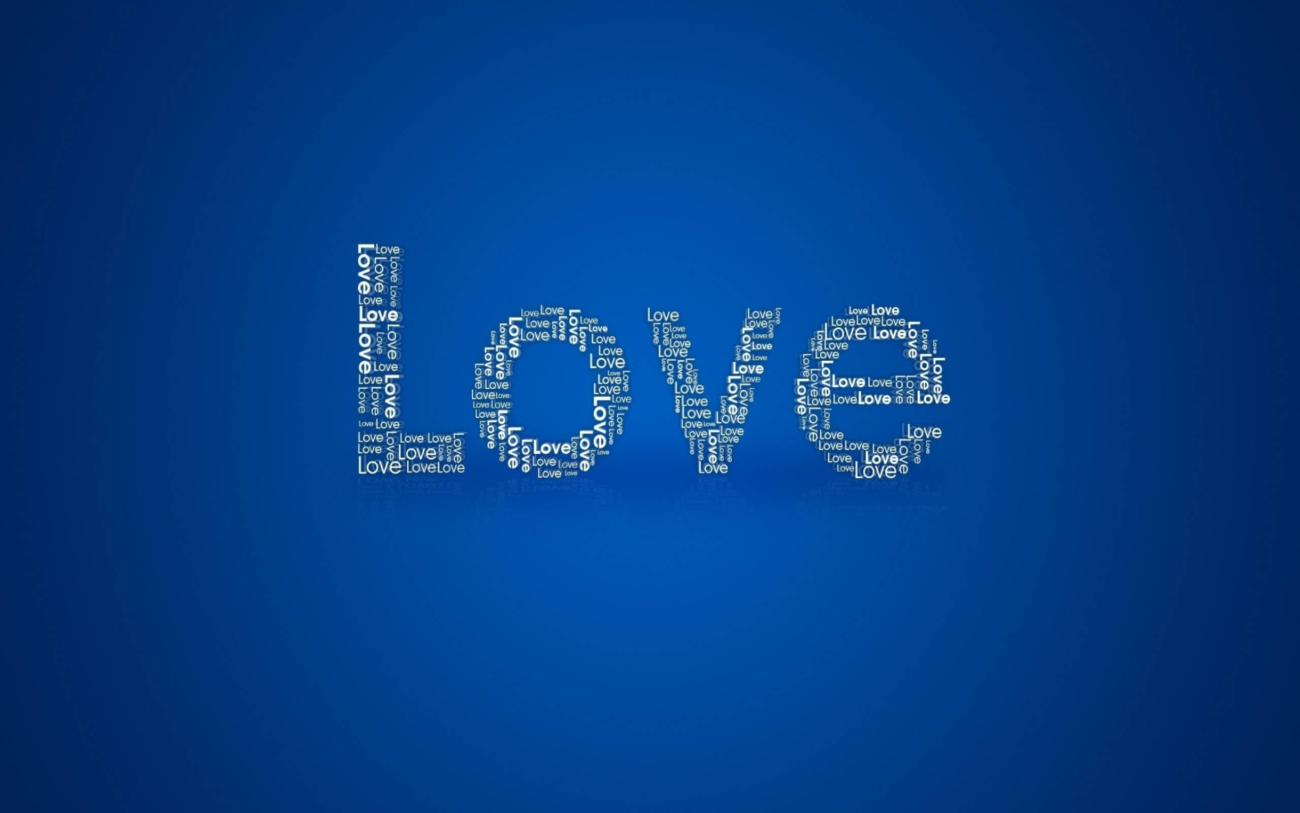 Wallpapers love inscription blue background on the desktop