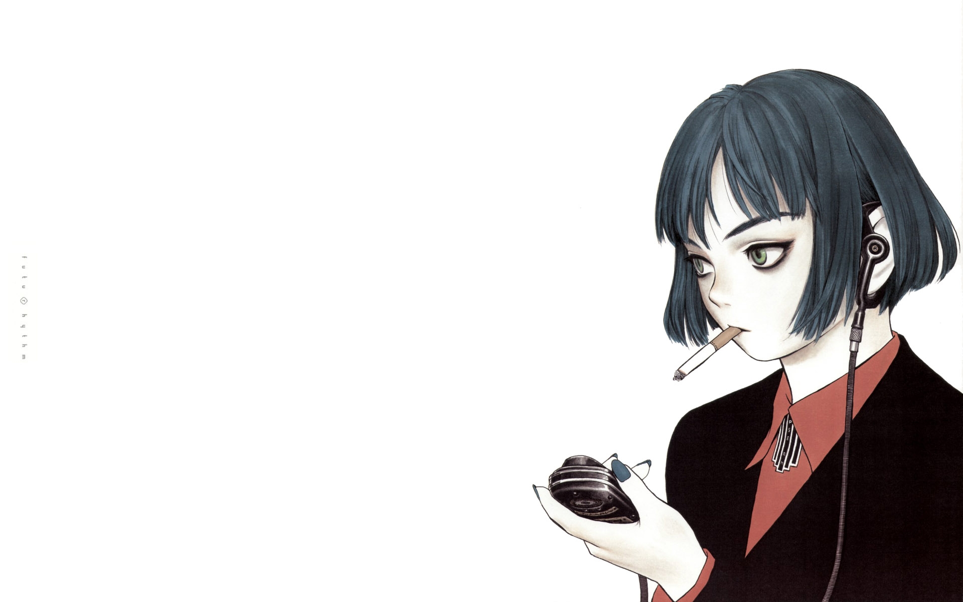 桌面上的壁纸女孩 服装 烟卷