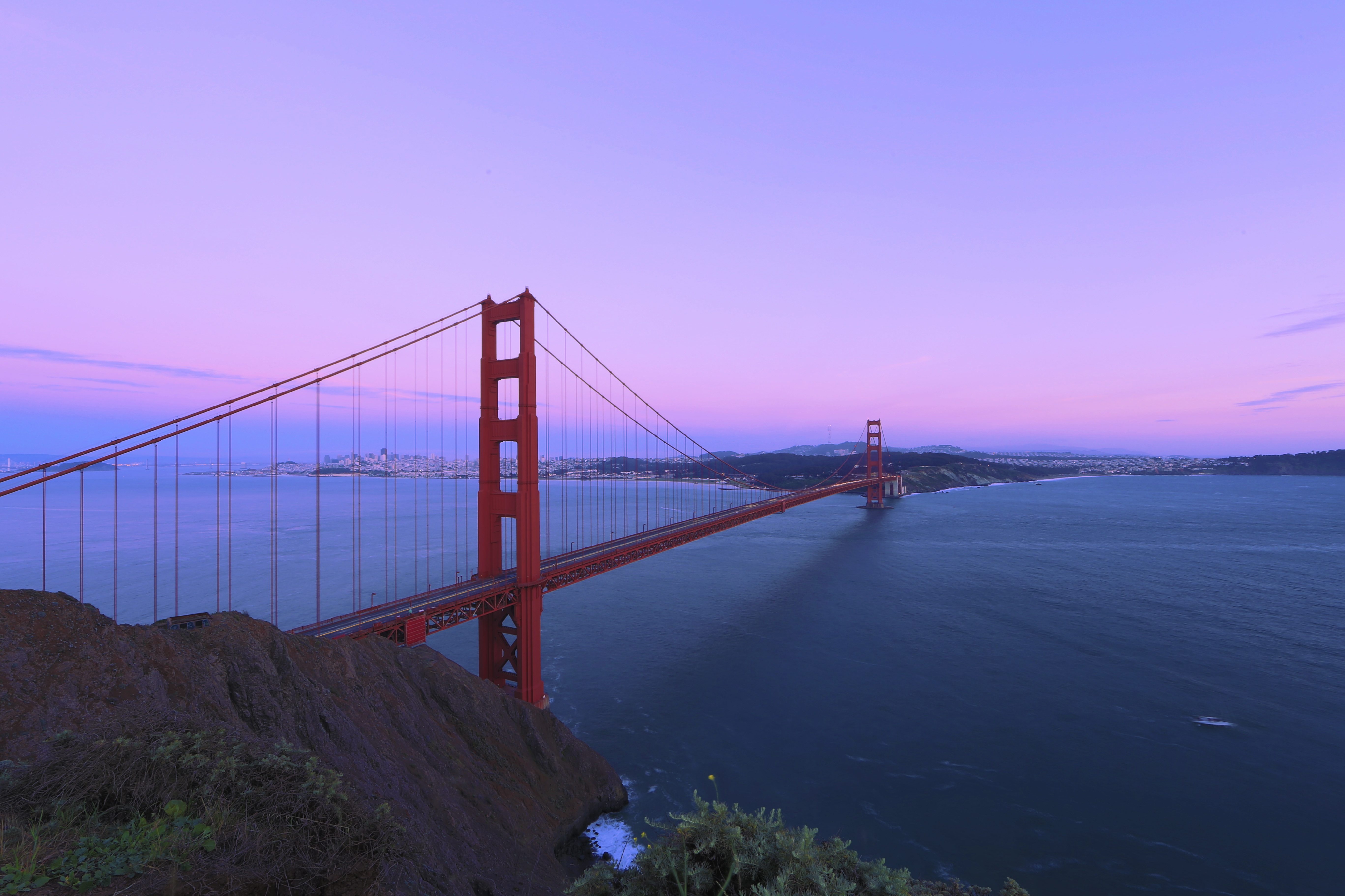 Wallpapers city dusk California on the desktop