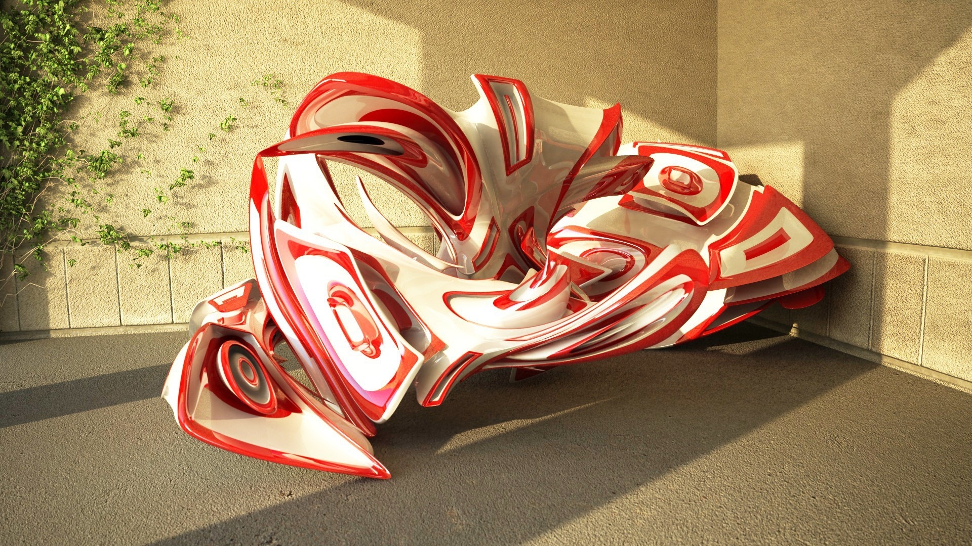 Обои белый автомобиль красный на рабочий стол