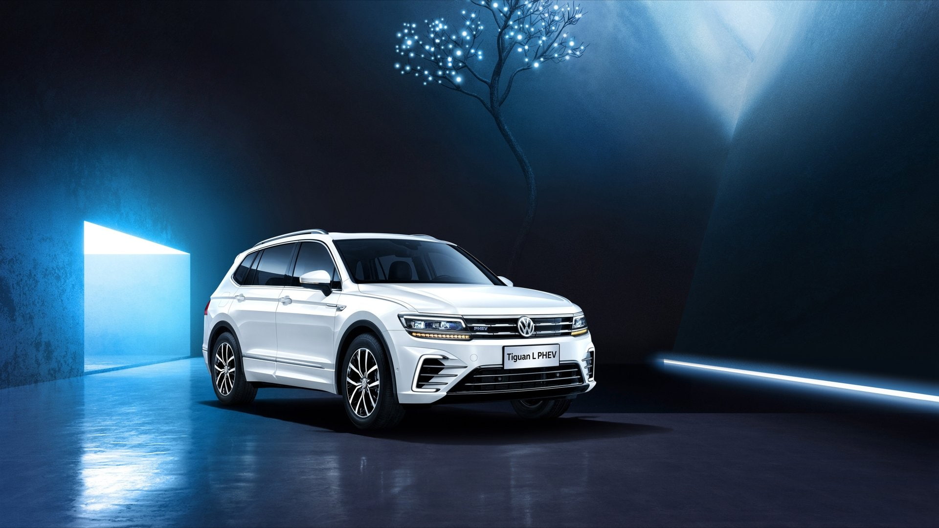 Бесплатное фото Белый volkswagen tiguan