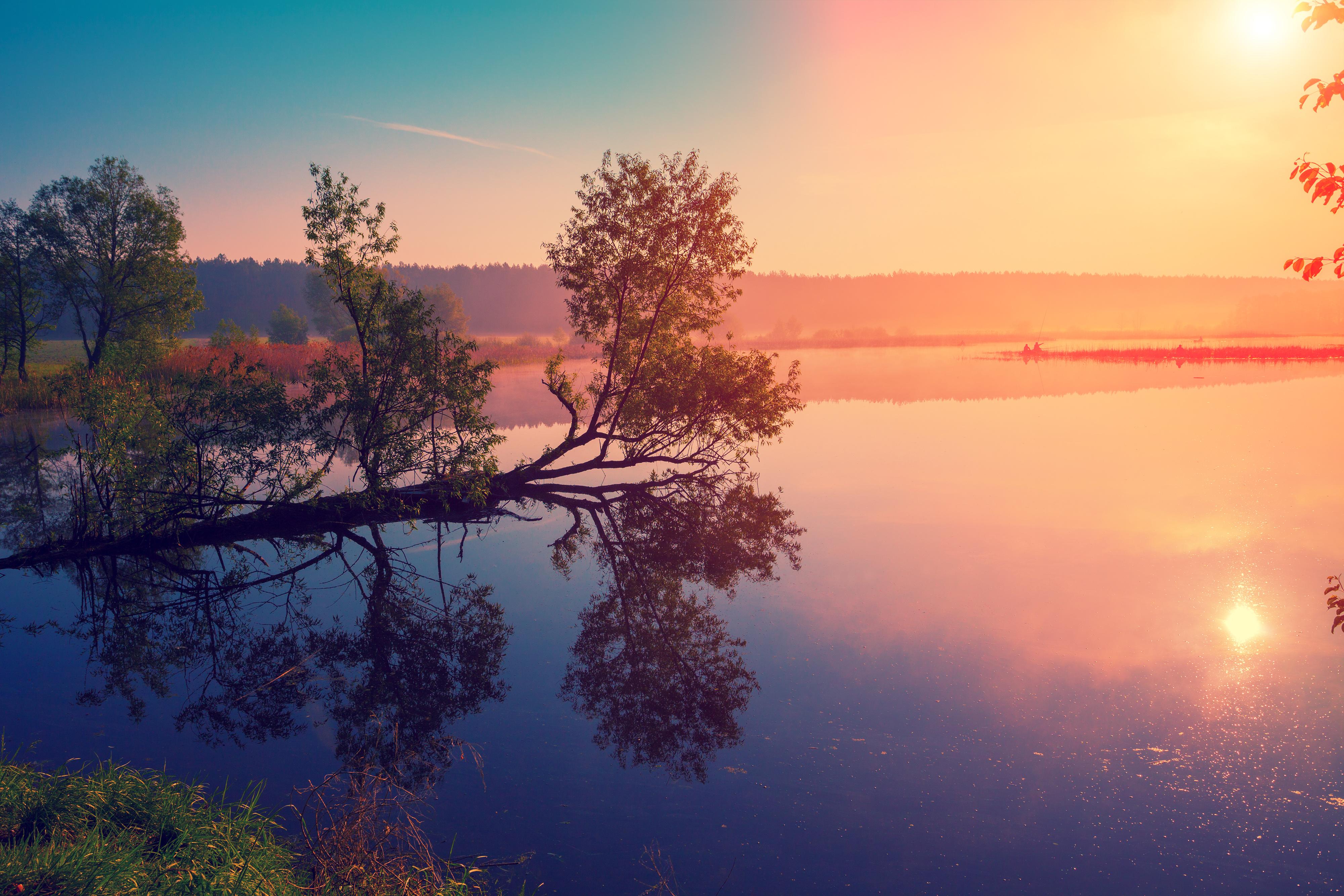 Wallpapers reflection sunny weather river on the desktop