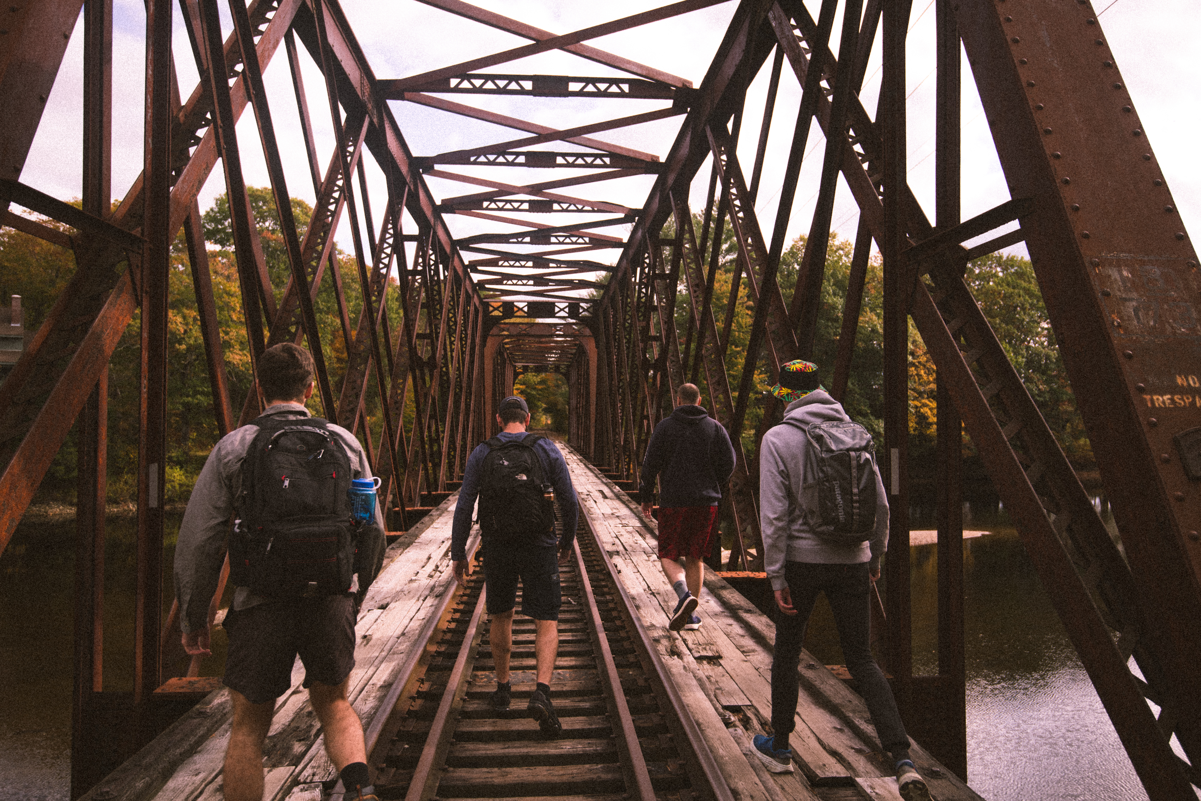 Wallpapers bridge people road trip on the desktop