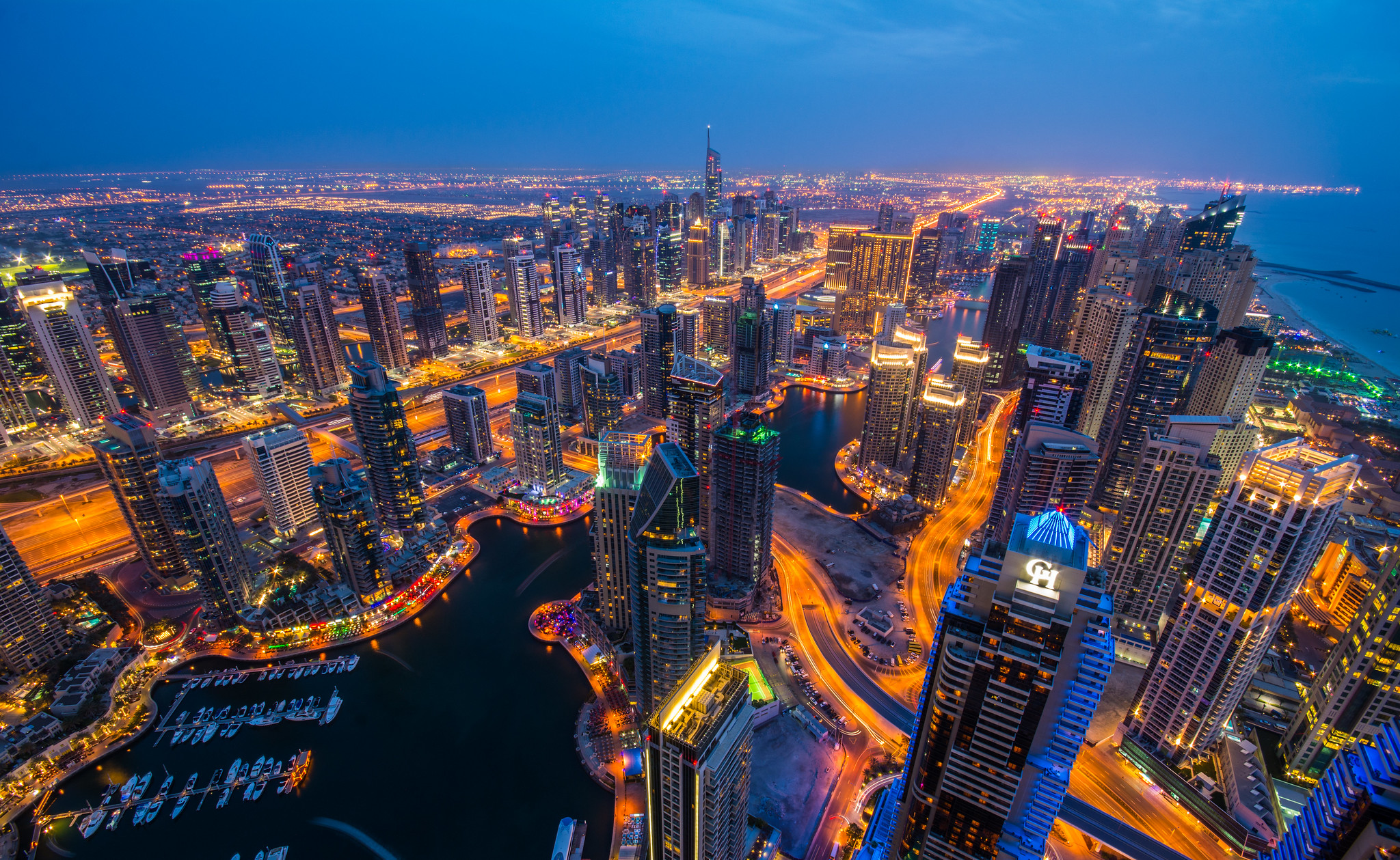 Wallpapers United Arab Emirates night city night on the desktop