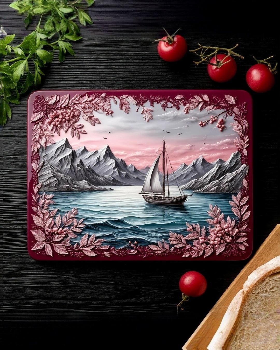 Бесплатное фото Пейзаж в бордовых тонах