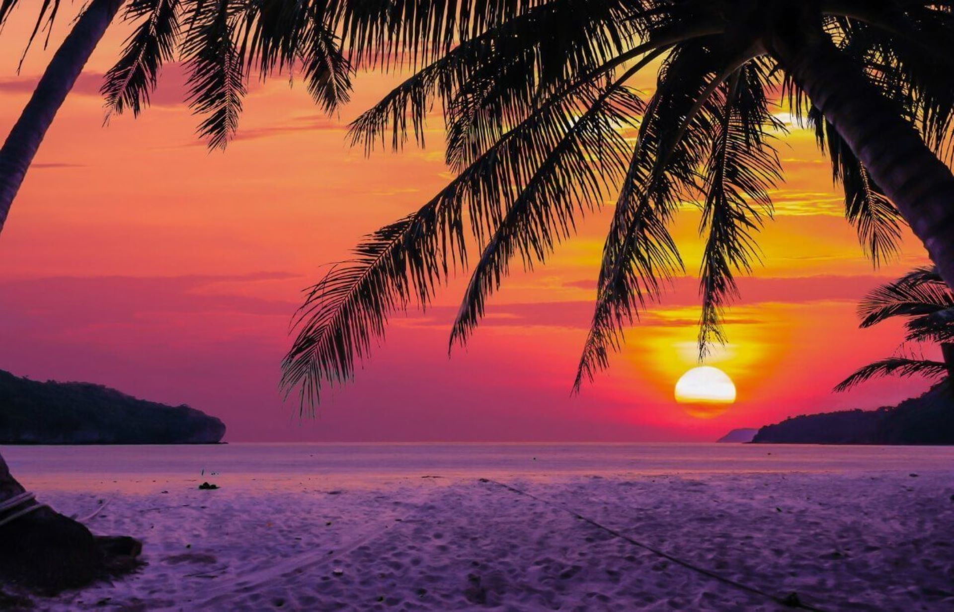 热带地区的日落