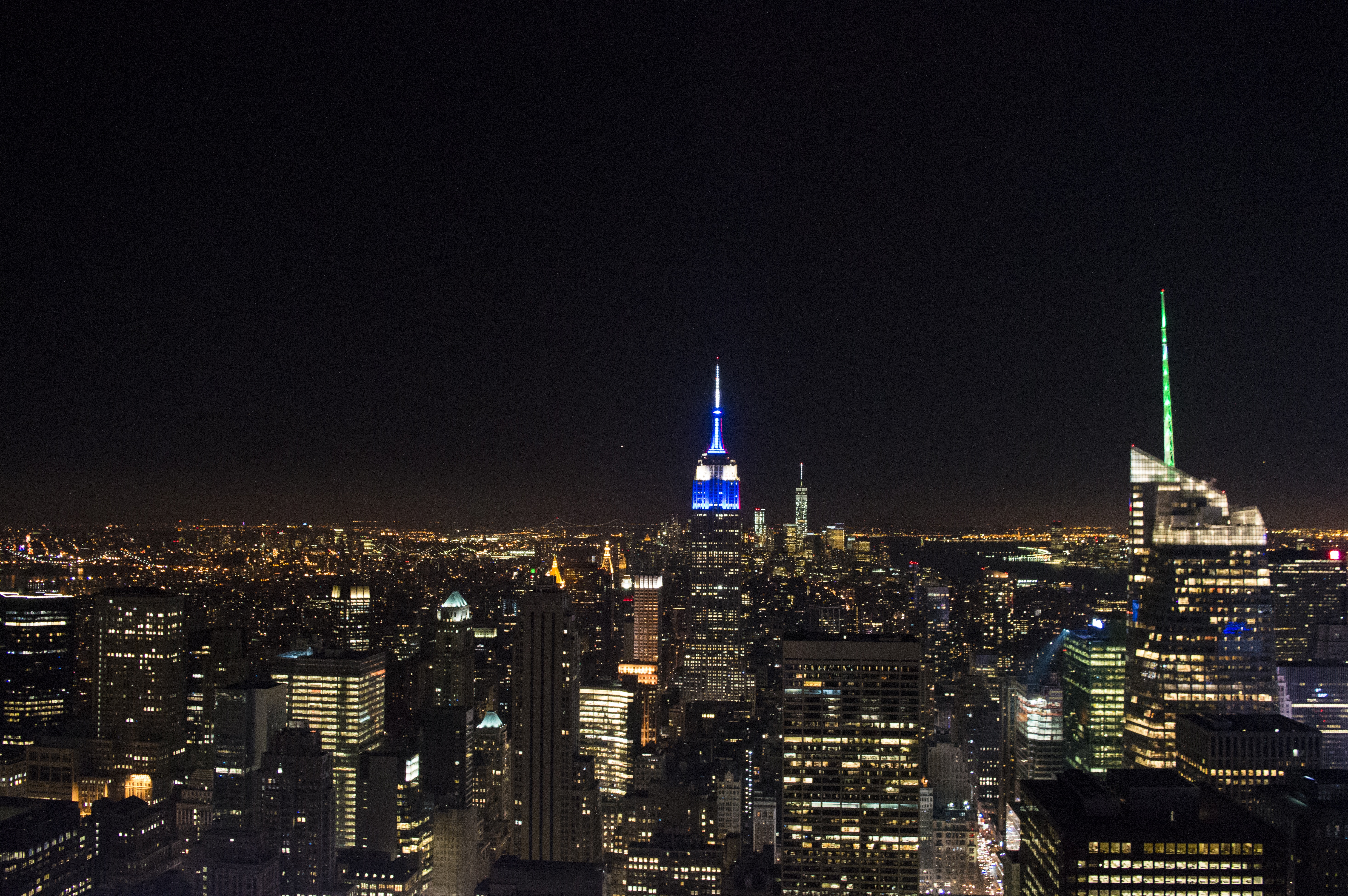 纽约市的夜空