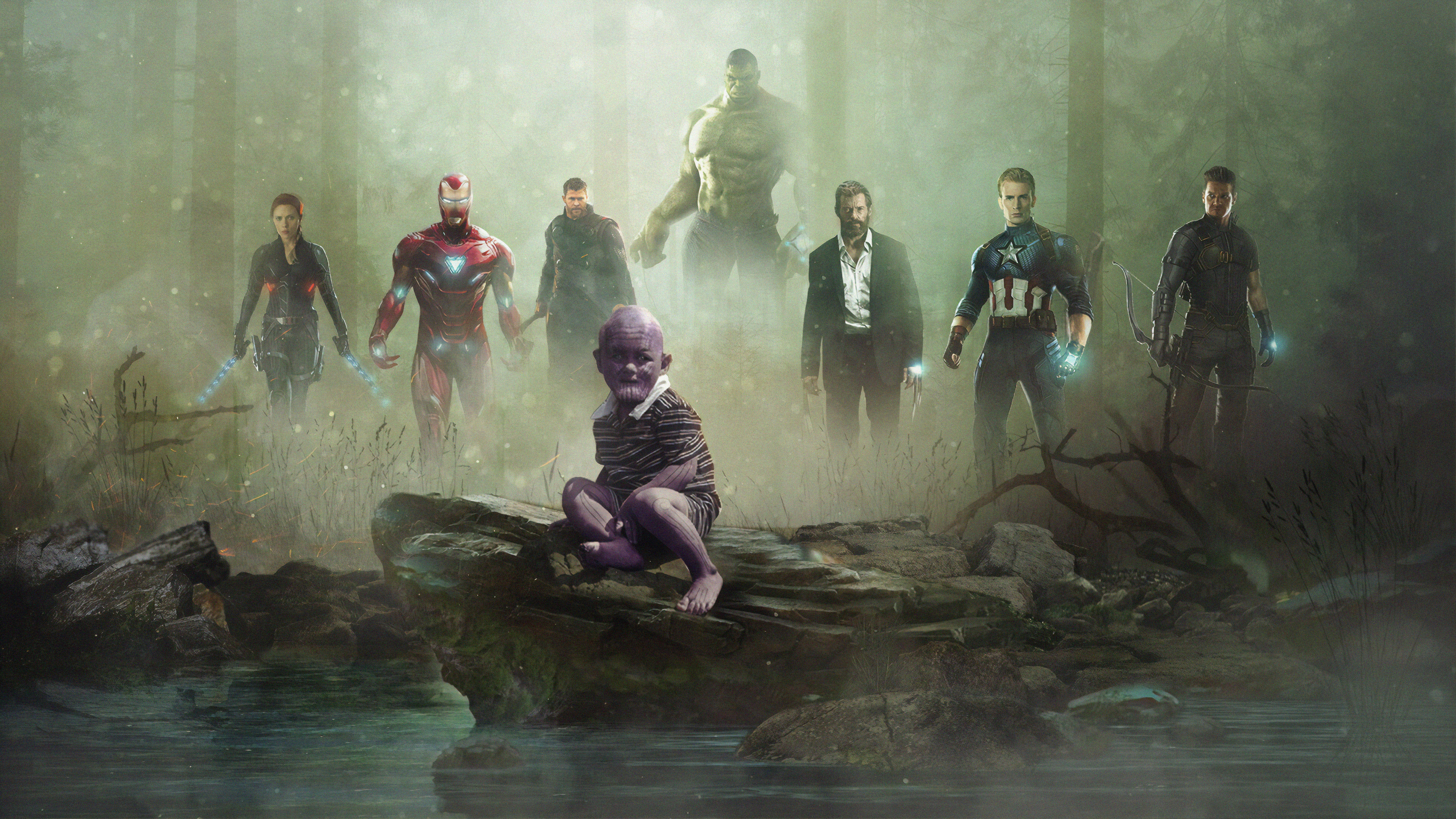 Wallpapers Avengers thanos superheroes on the desktop