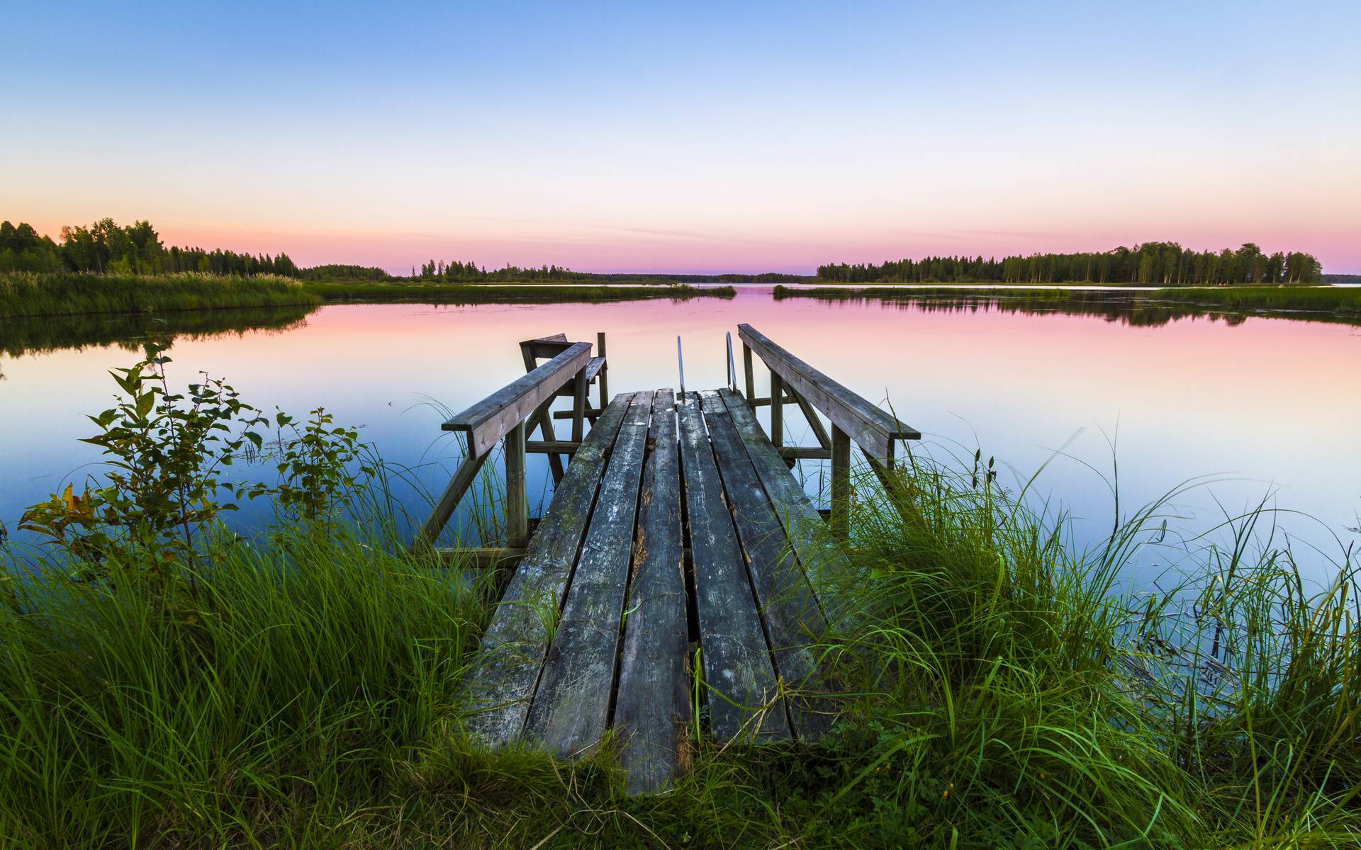 Wallpapers old bridge river Bank landscapes on the desktop