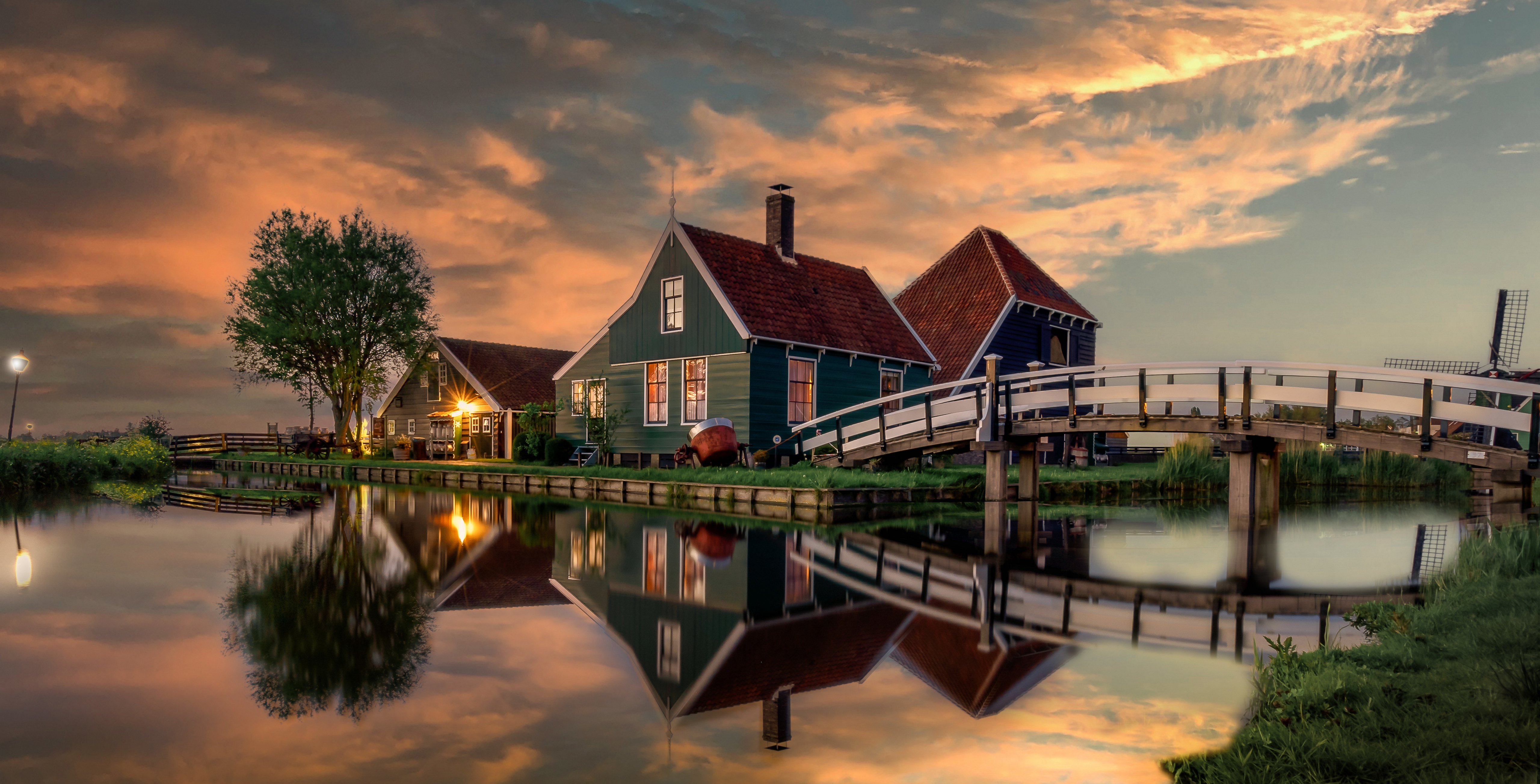 Wallpapers nature Netherlands canal on the desktop