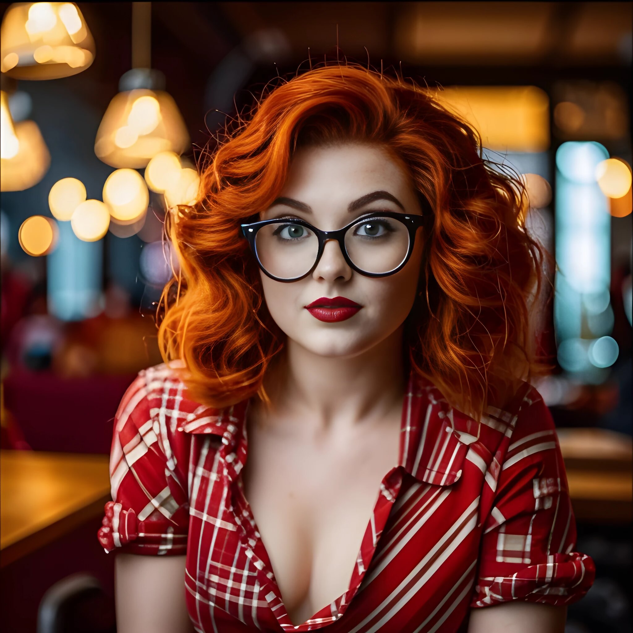 Free photo Redheaded woman