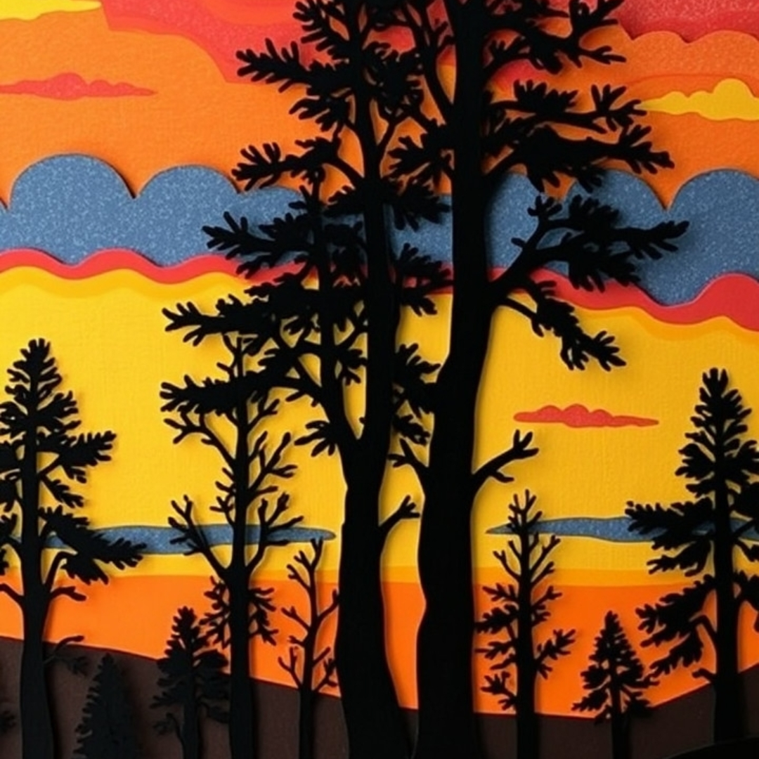 Бесплатное фото Деревья, на фоне заката