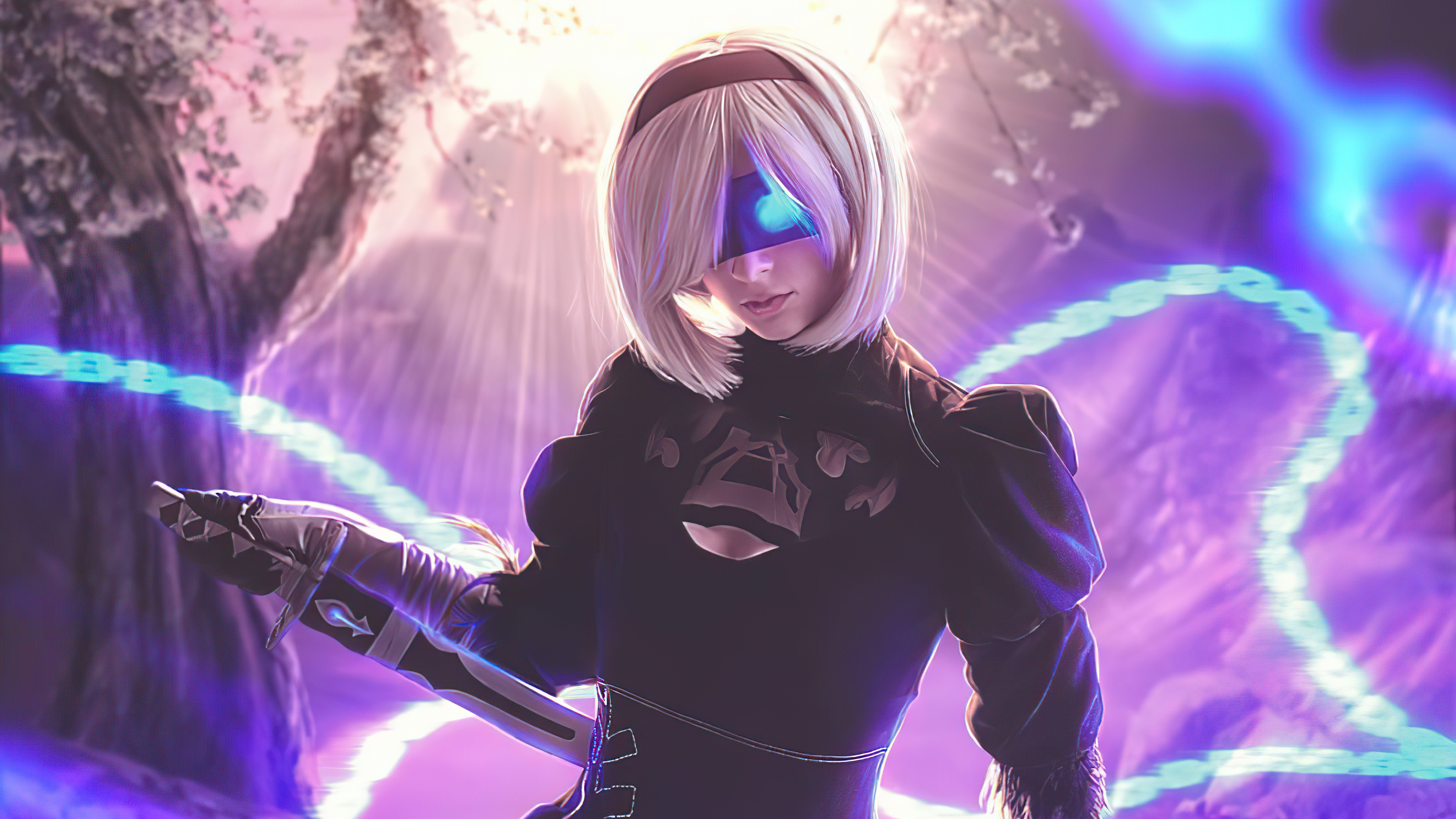 Wallpapers nier automata games chain on the desktop
