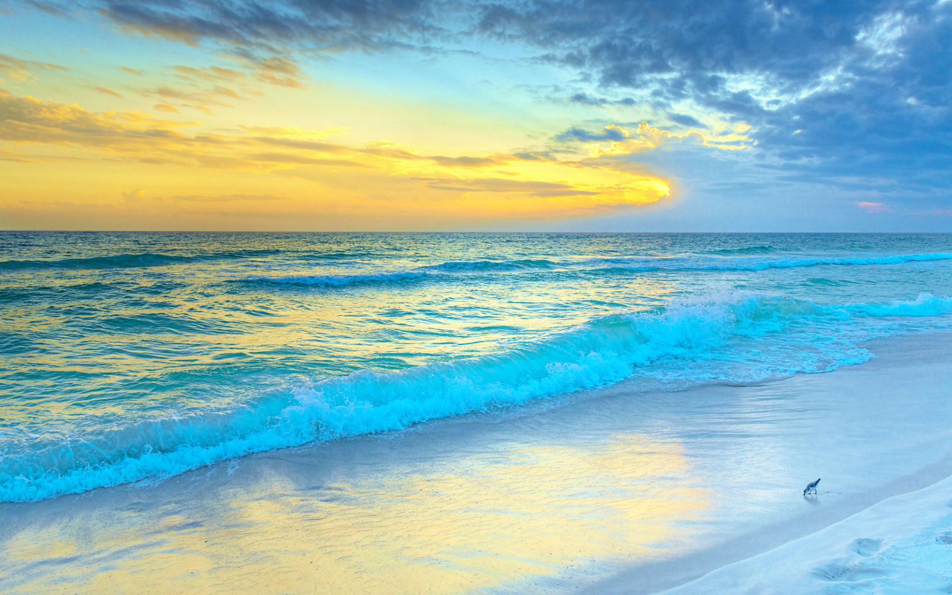 Бесплатное фото Закат над тёплым морем