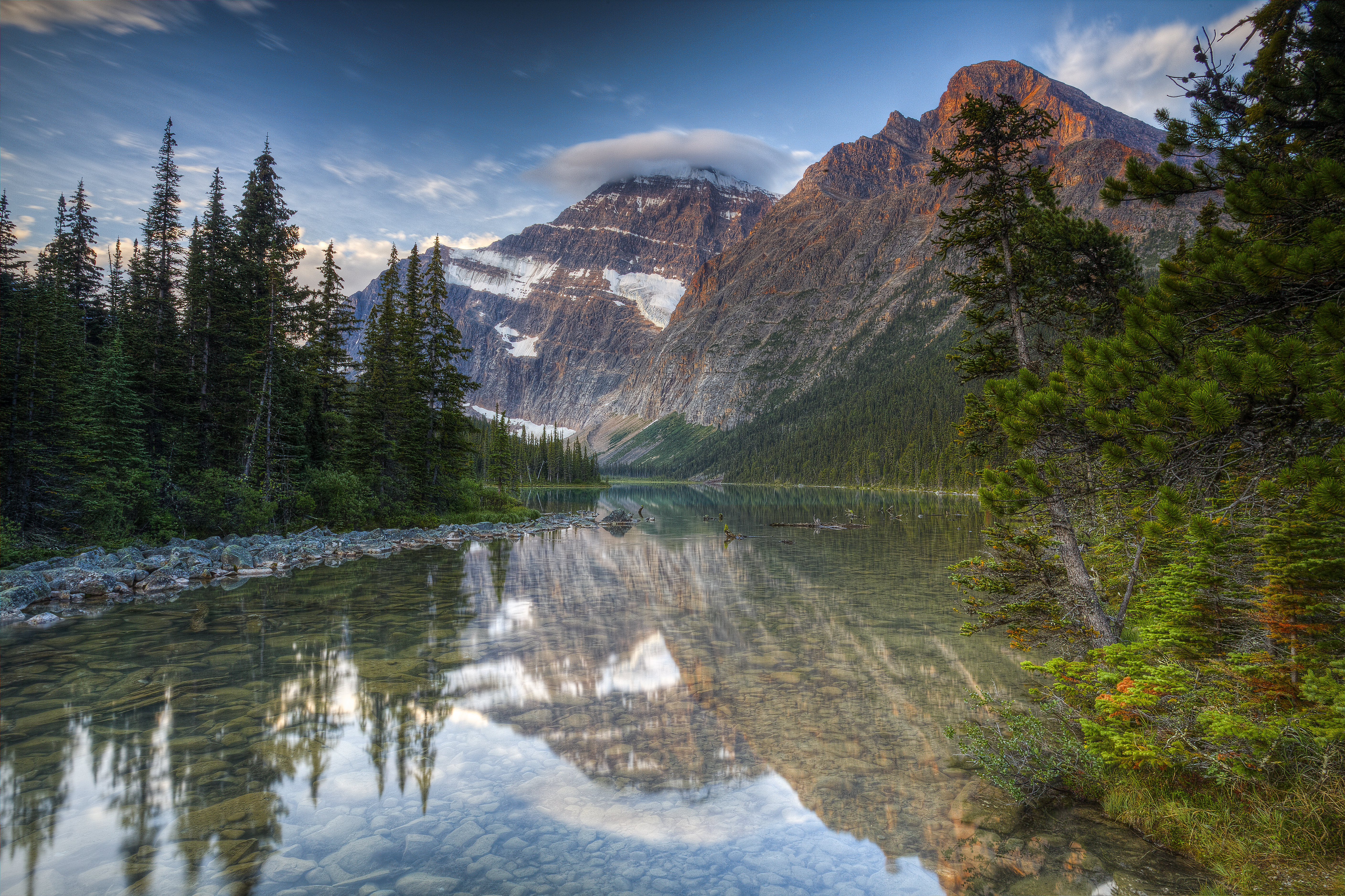 Wallpapers Mount Edith Kavell Jasper national Park Alberta on the desktop