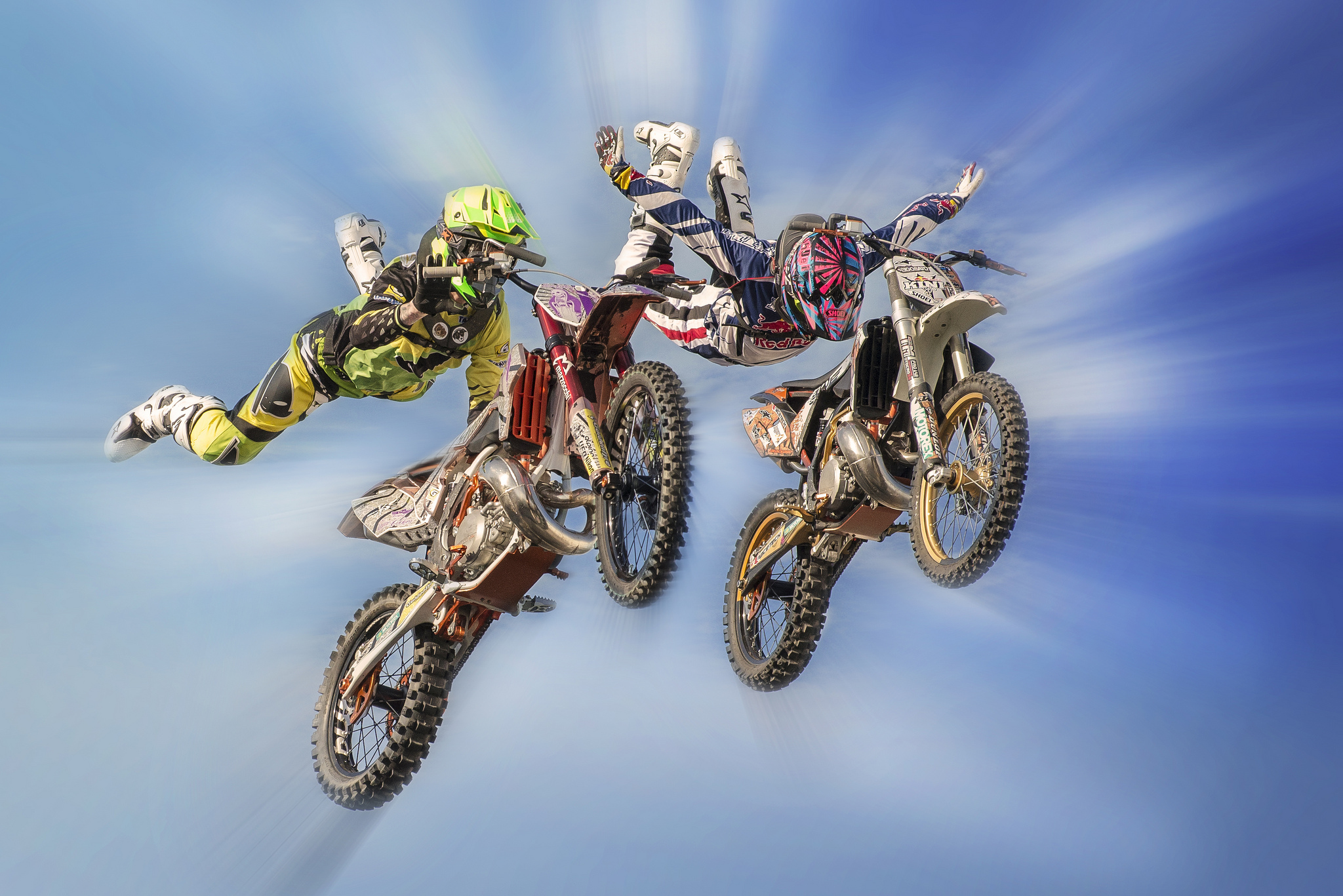 Wallpapers stunt motocross motorcycle on the desktop