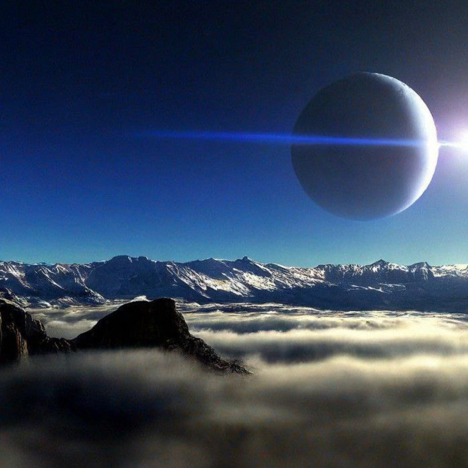 Бесплатное фото Вид с другой планеты