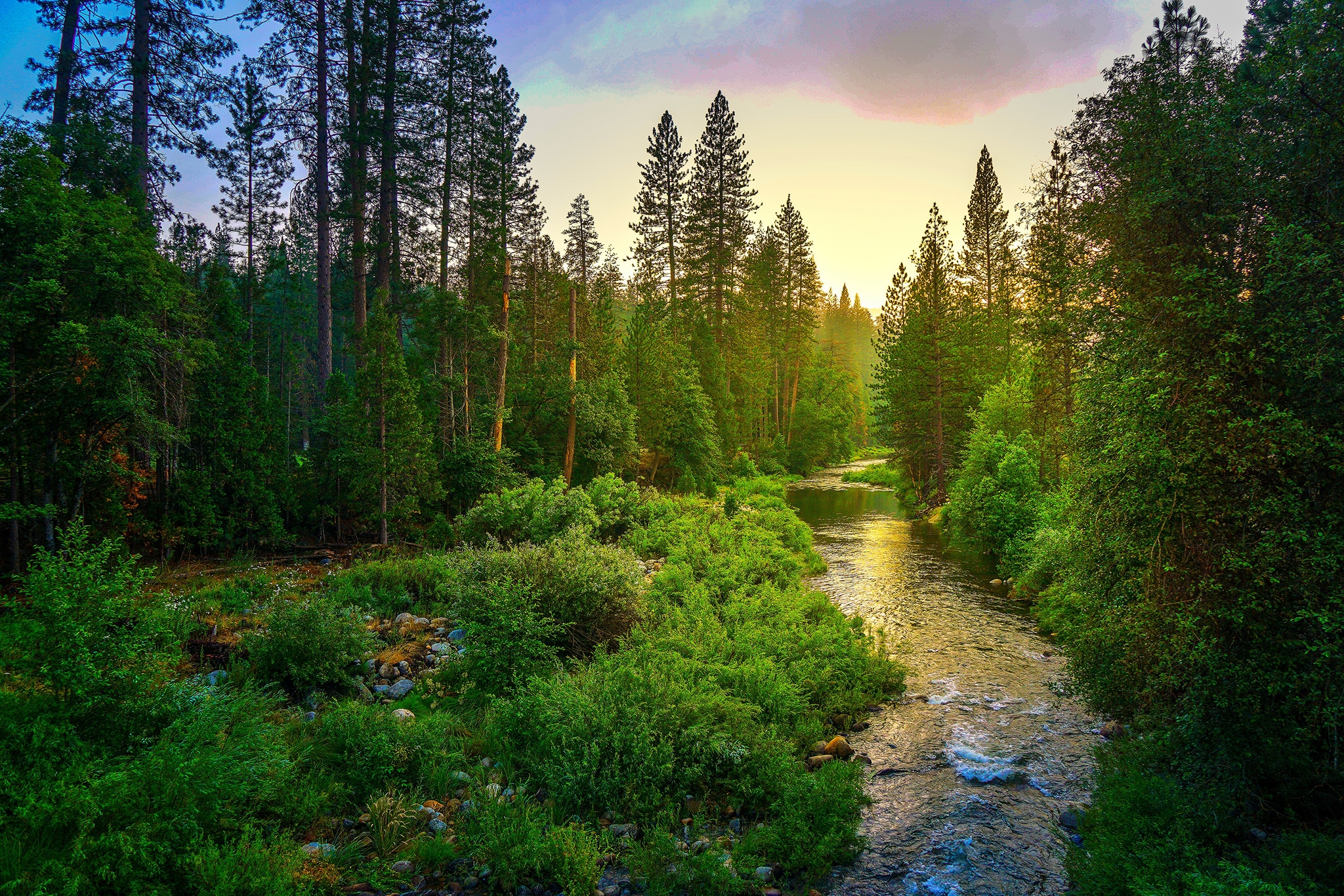 Wallpapers nature Yosemite national Park USA landscape on the desktop