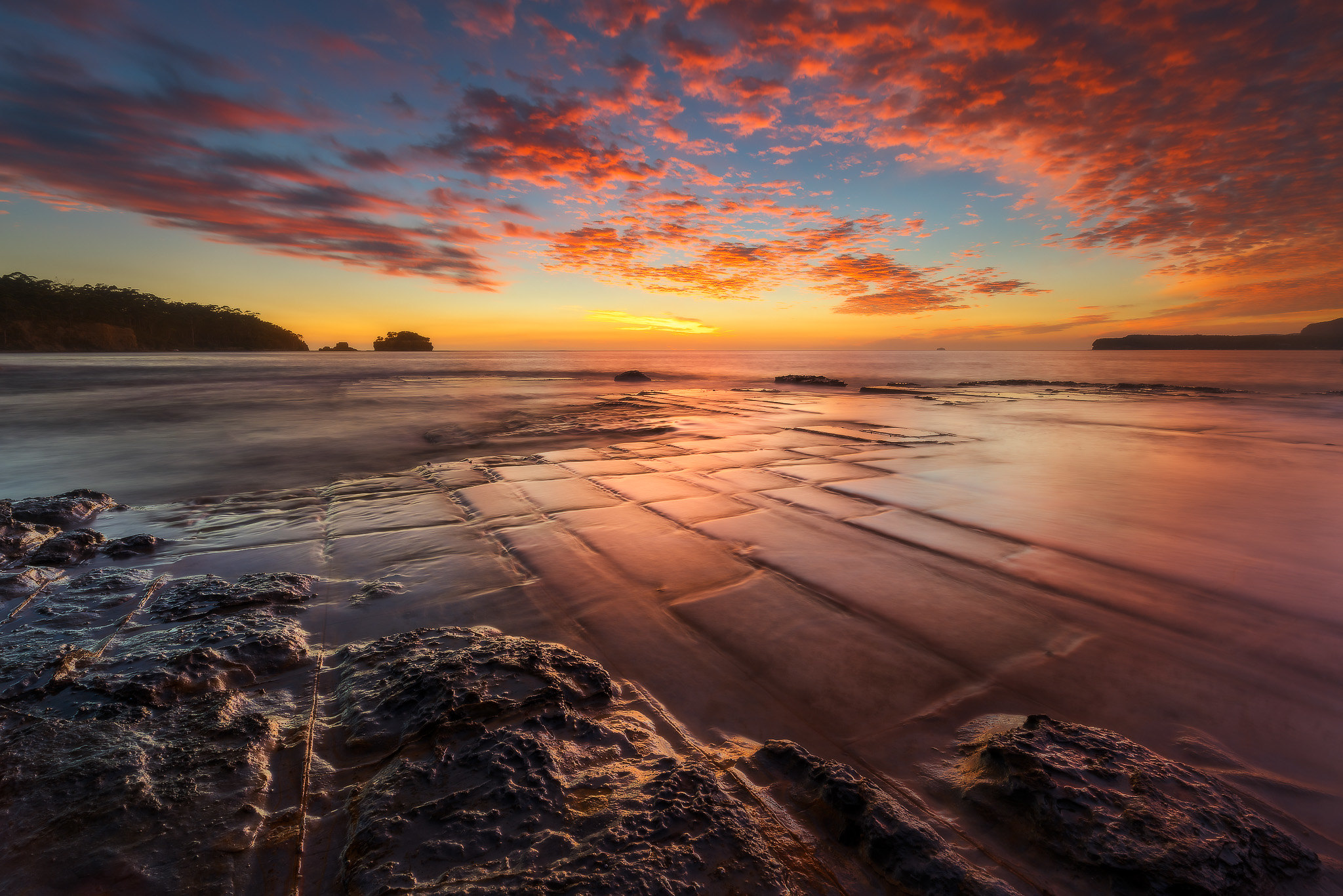 Wallpapers tasmania sunset tasman national park on the desktop