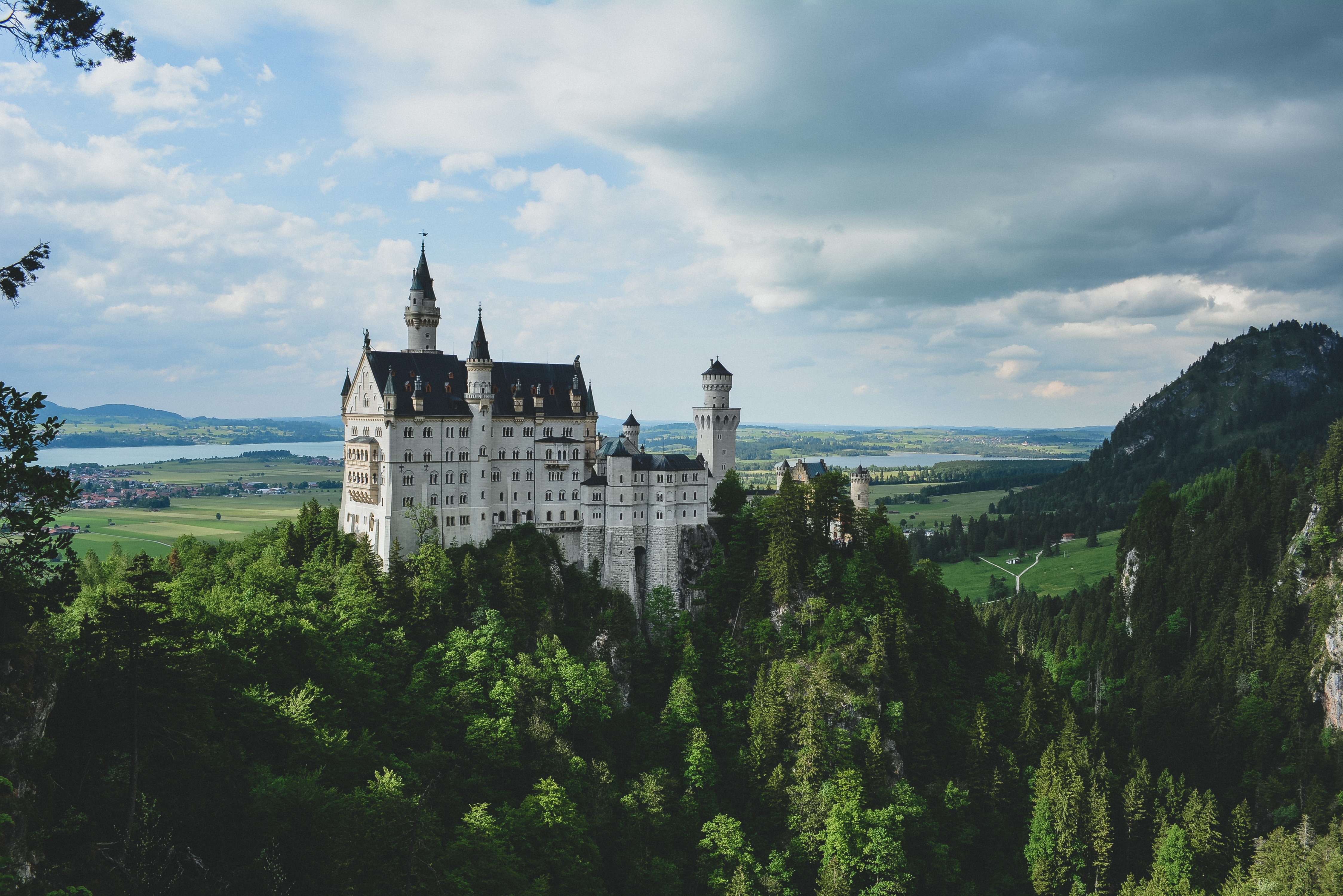 Free photo Neuschwanstein and forest