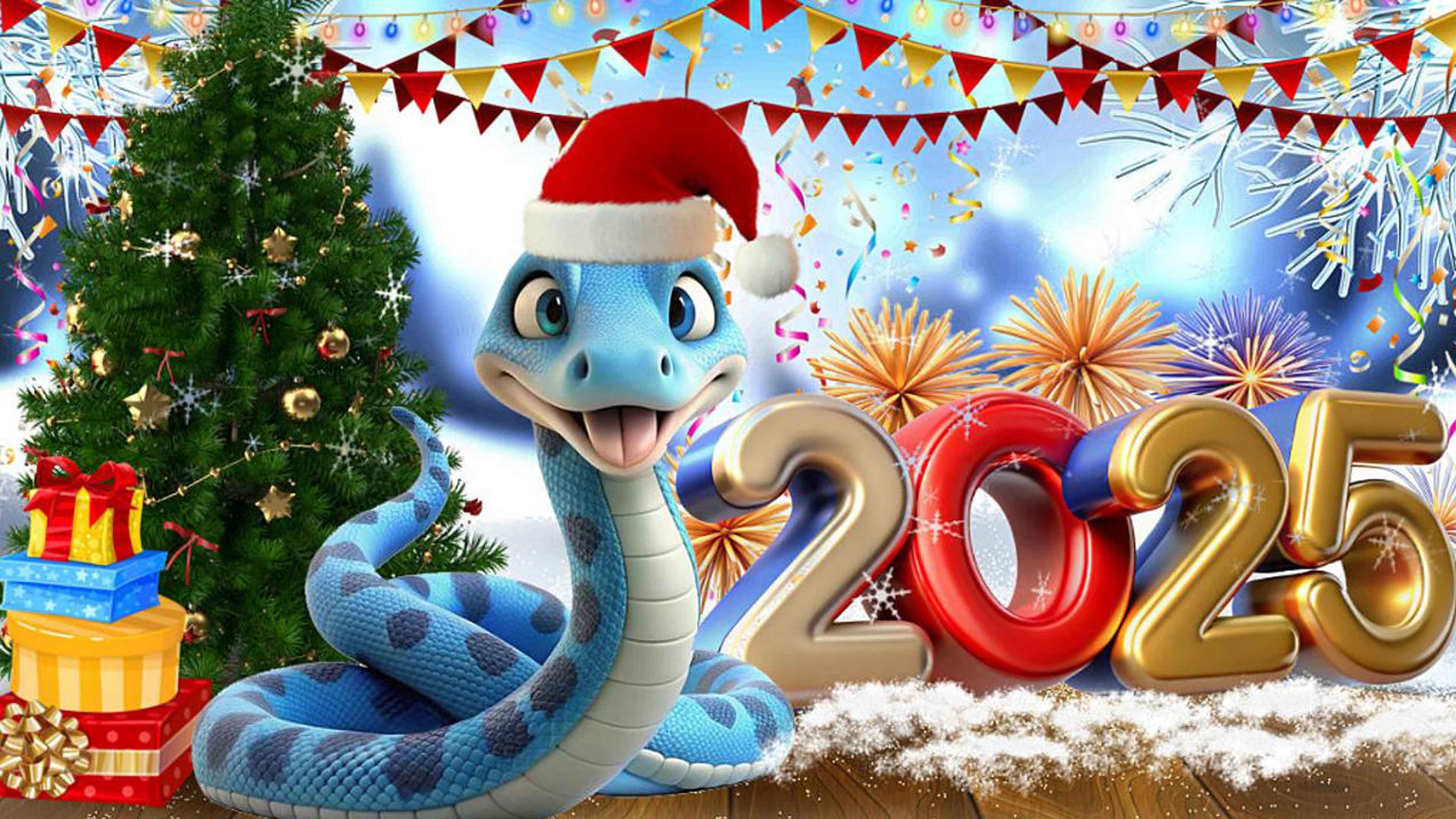 Бесплатное фото Змейка на новый год