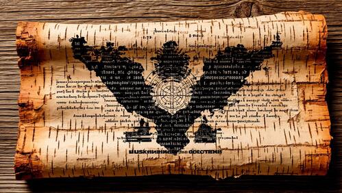 Бесплатное фото Арт код на бересте